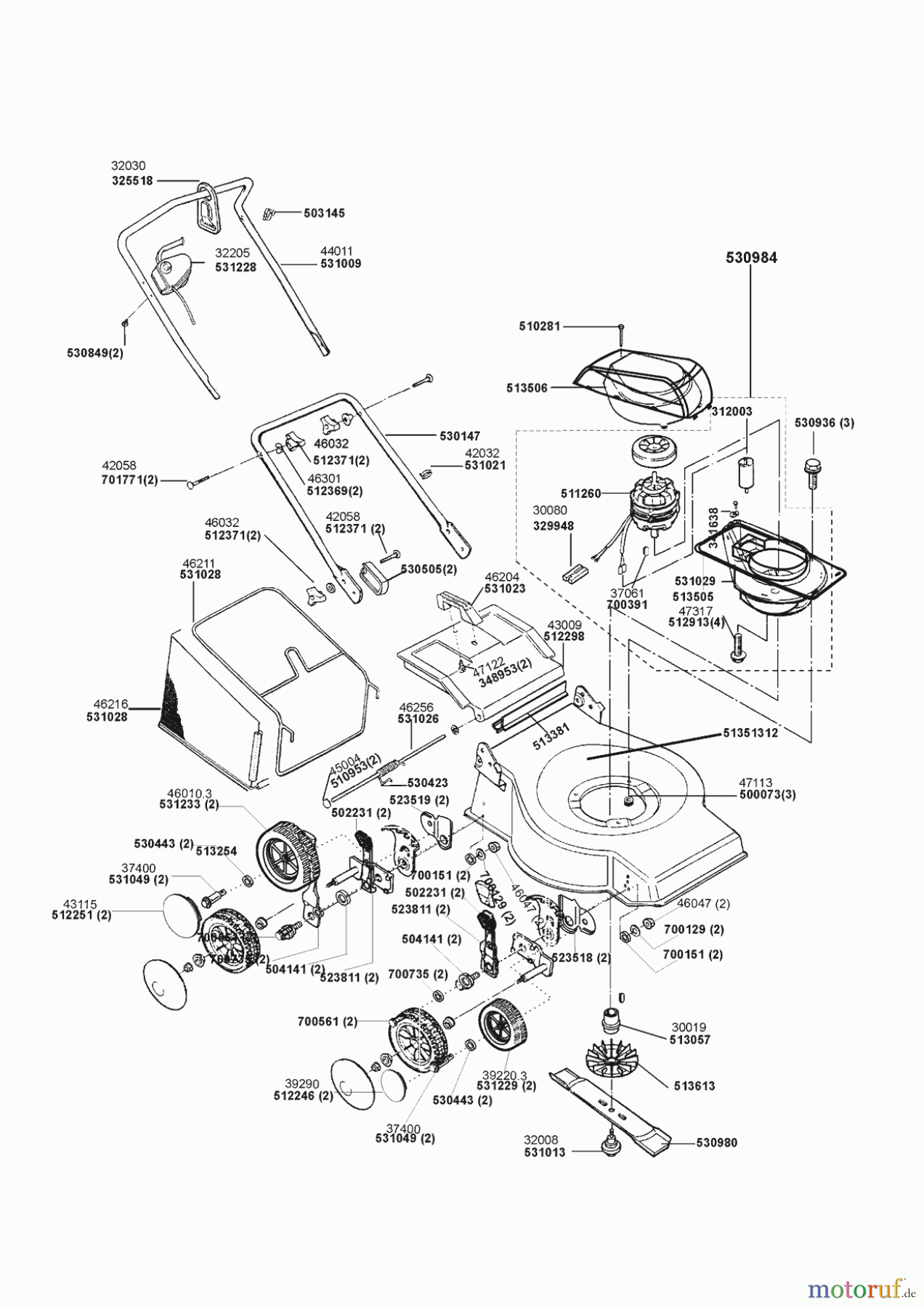 Orion Gartentechnik Elektrorasenmäher 440 E Seite 1