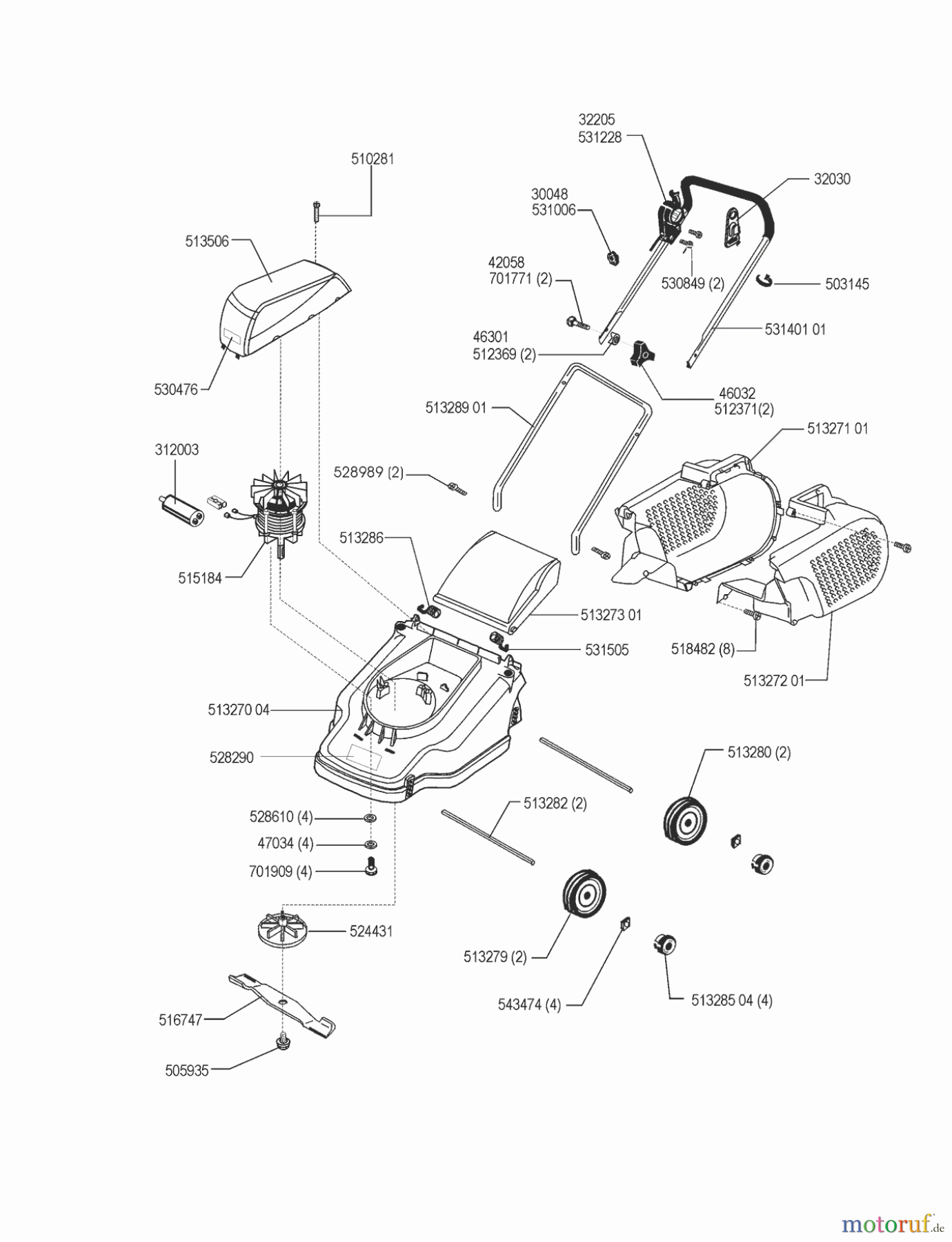  AL-KO Gartentechnik Elektrorasenmäher Orga 320 E  04/1999 Seite 1