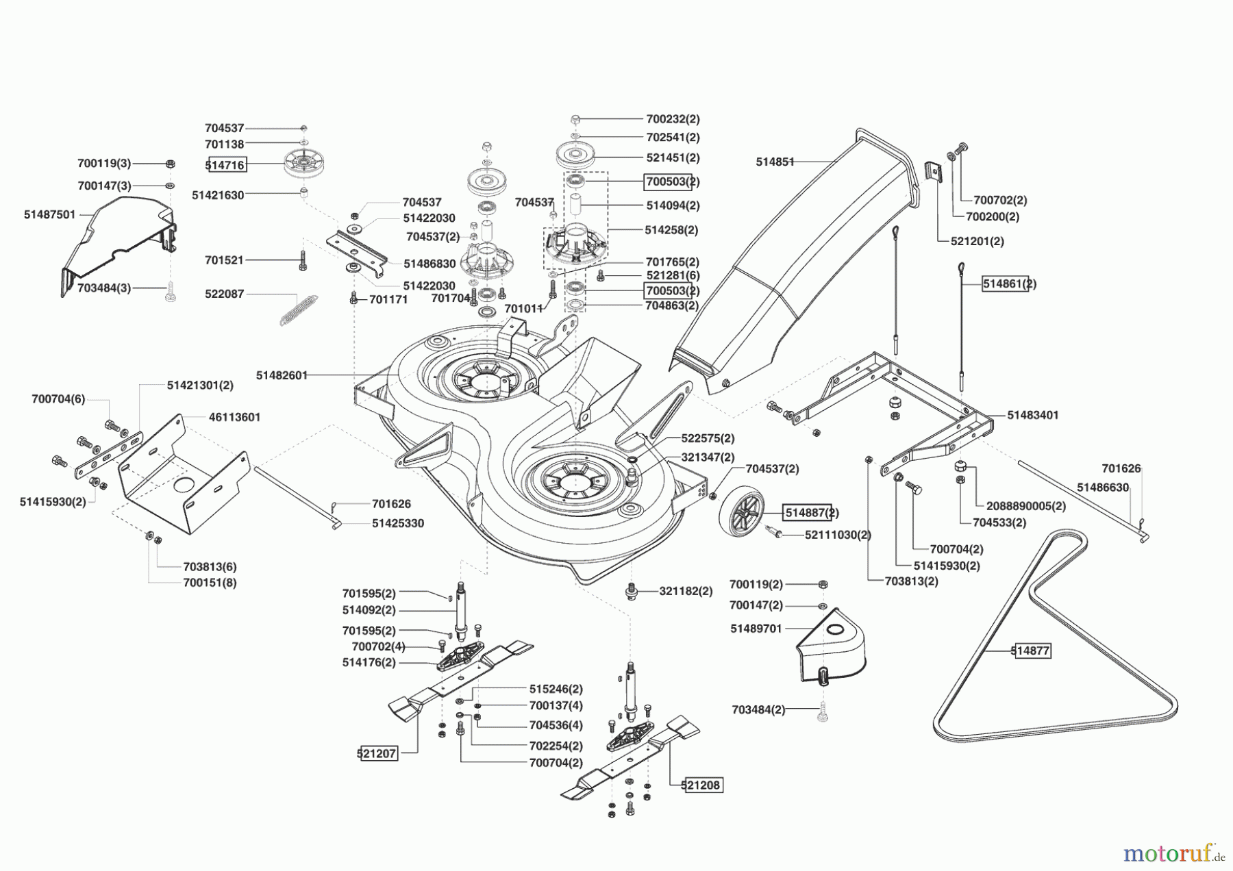 Powerline Gartentechnik Rasentraktor T20-102 HD II 03/2005 - 02/2007 Seite 5