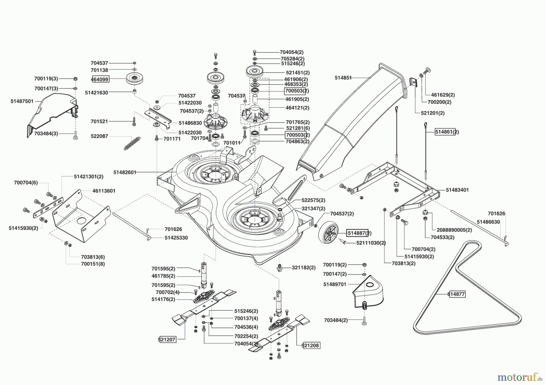 Powerline Gartentechnik Rasentraktor T 16-102 HDE-H 10/2007 - 02/2009 Seite 5