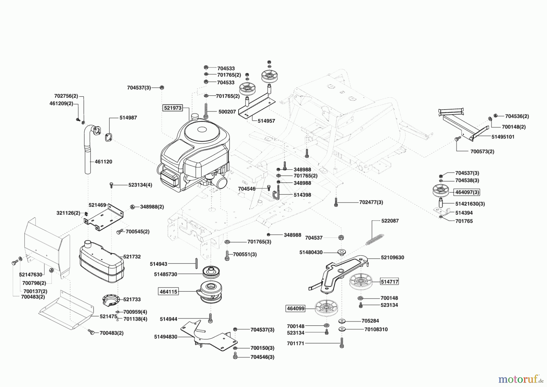 E-Flor Gartentechnik Rasentraktor T17.5-102 HF 11/2008 - 03/2009 Seite 4