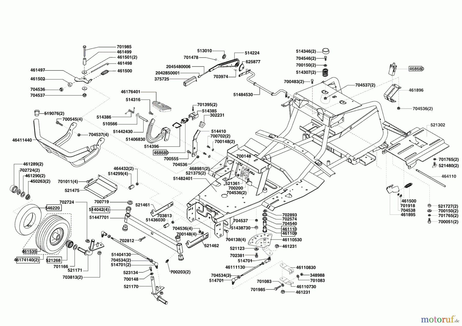 Powerline Gartentechnik Rasentraktor T 20-102 HD Seite 2