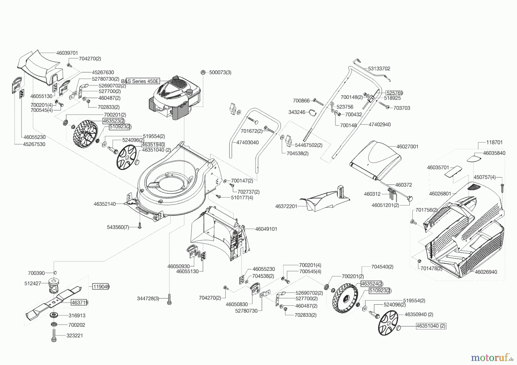  AL-KO Gartentechnik Benzinrasenmäher Silver Comfort 42.3 B  11/2012 - 08/2016 Seite 1