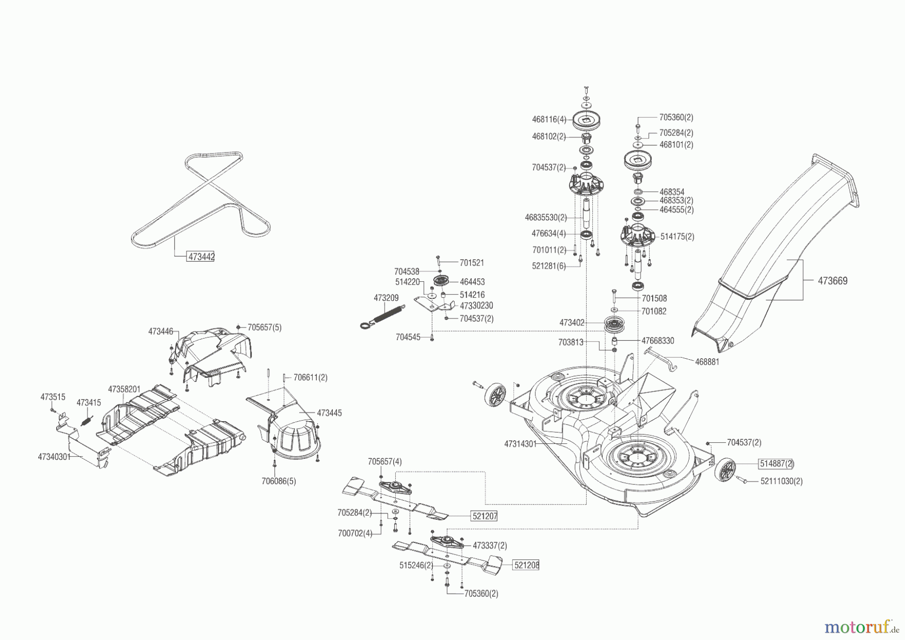 Brill Gartentechnik Rasentraktor T103-15 H CROSSOVER ab 02/2019 Seite 6