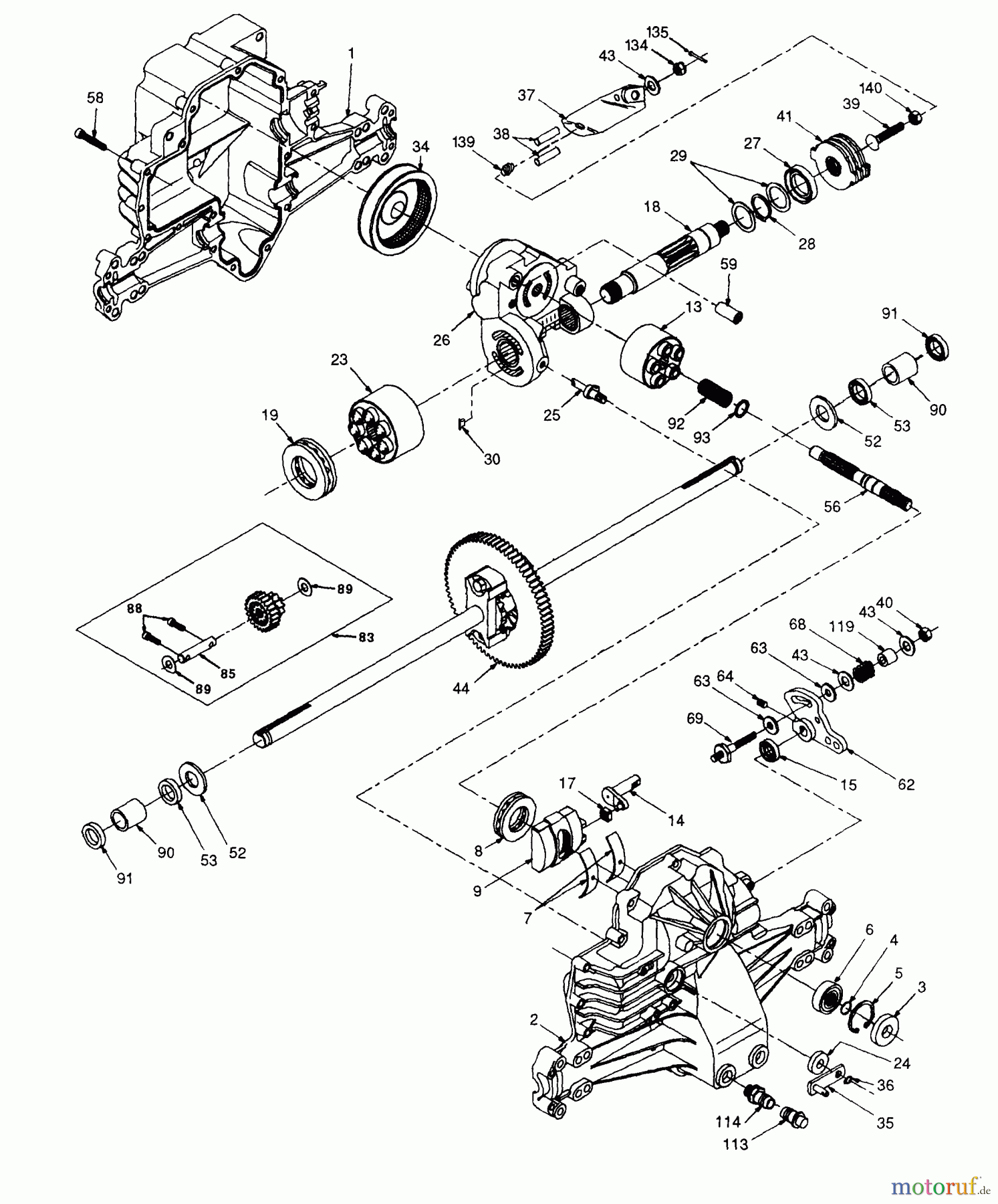 Husqvarna Rasen und Garten Traktoren YTH 150 (954140007) - Husqvarna Yard Tractor (1997-12 & After) Hydro Transaxle - Model Number 310-0650