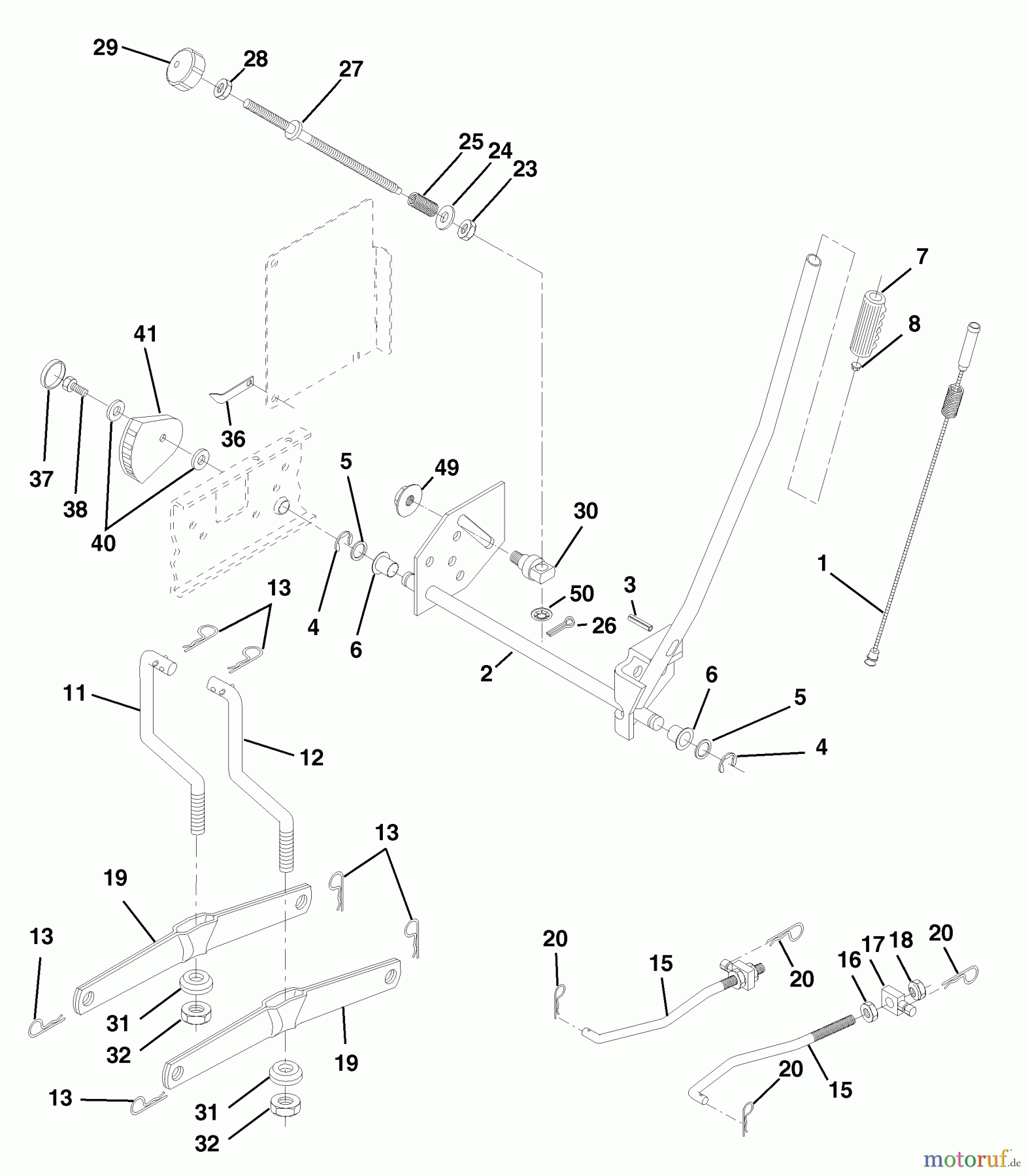  Husqvarna Rasen und Garten Traktoren YTH 180 (954140010F) - Husqvarna Yard Tractor (1998-08 & After) Mower Lift