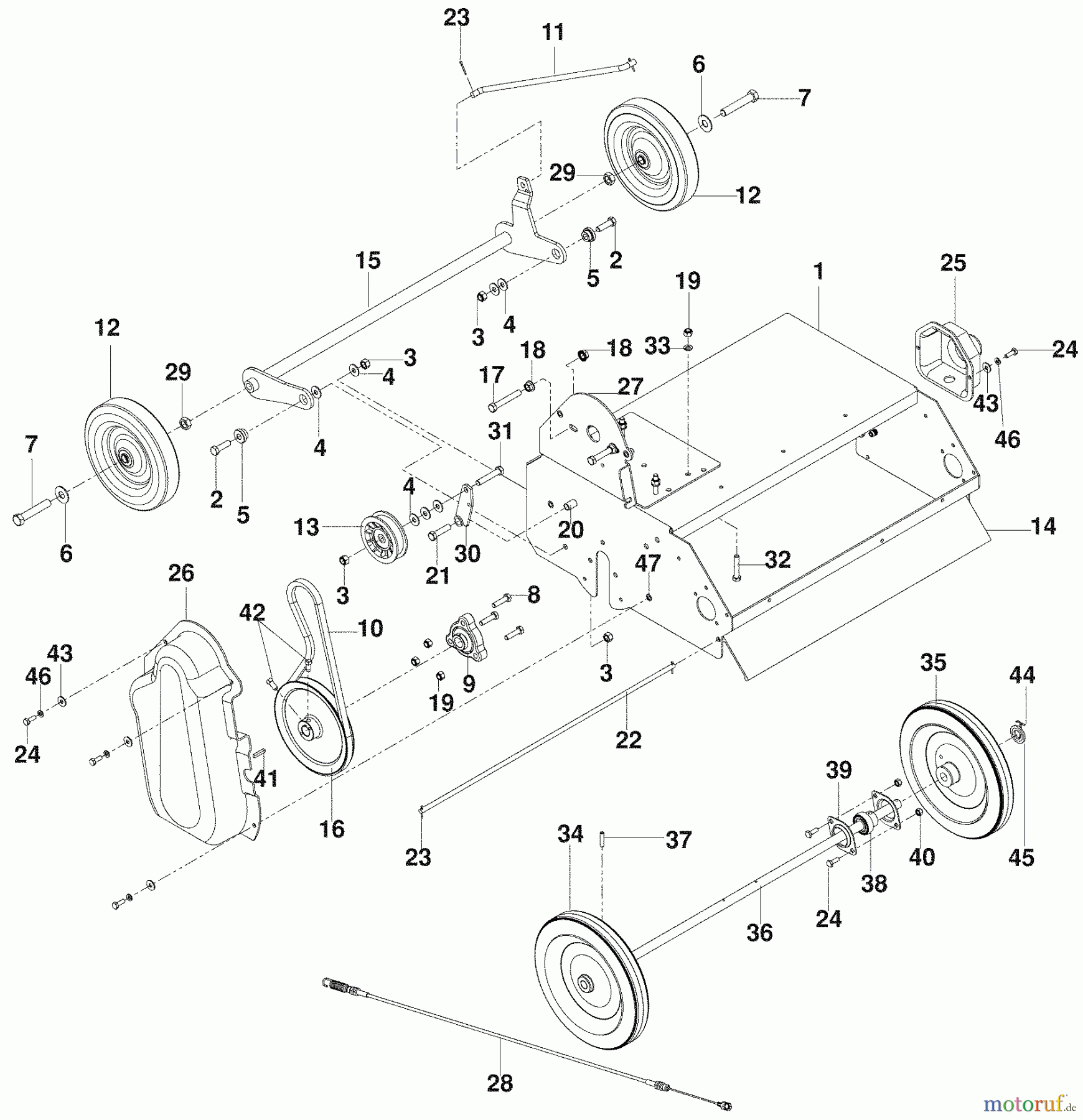  Husqvarna Belüfter / Vertikutierer / Rechen DTF 226 (966067101) - Husqvarna Dethatcher (2009-09 to -) Frame