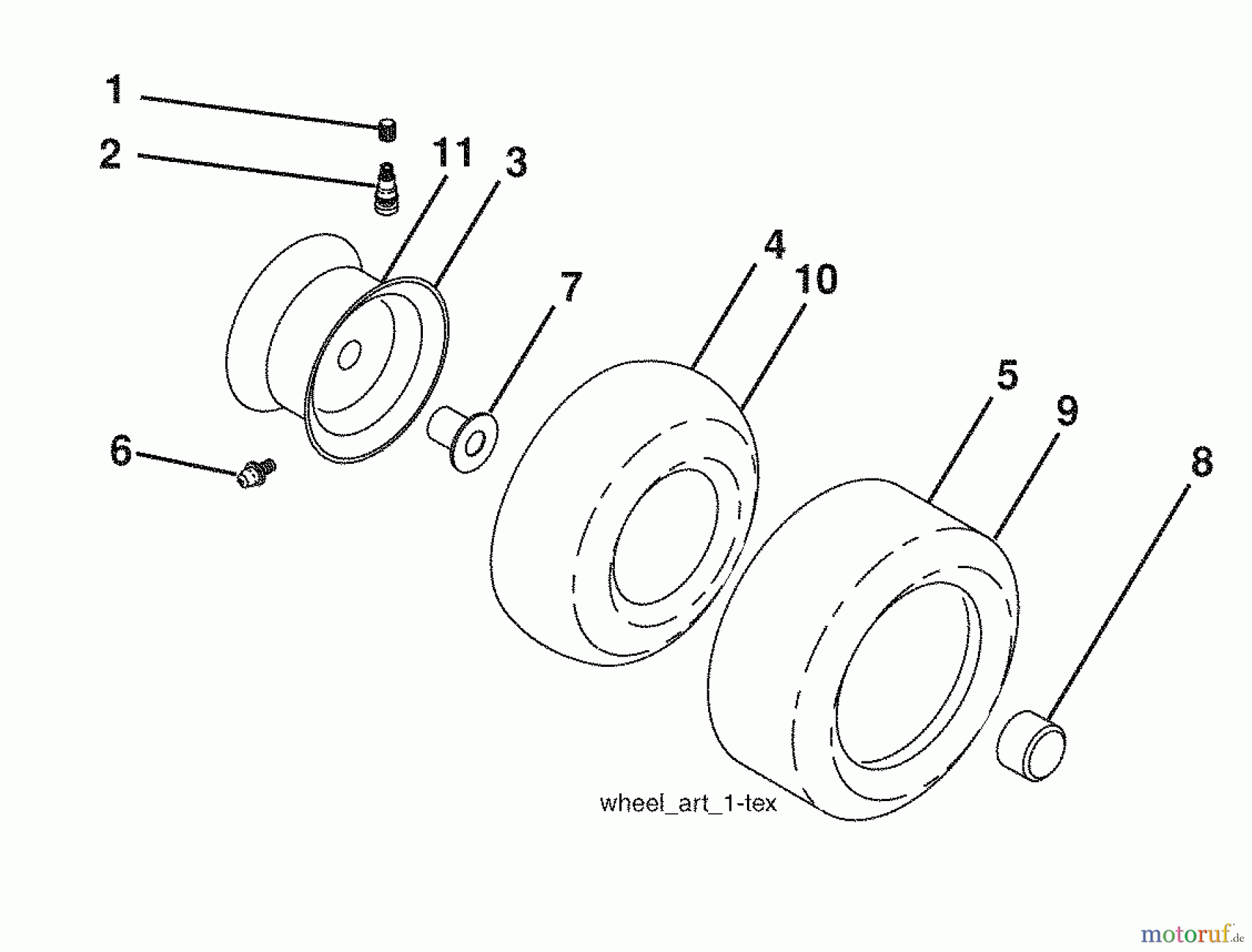  Husqvarna Rasen und Garten Traktoren YTH 20K46 (96043003303) - Husqvarna Yard Tractor (2008-12 & After) Wheels And Tires