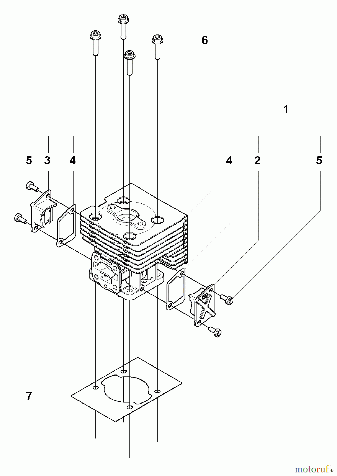  Husqvarna Bläser / Sauger / Häcksler / Mulchgeräte 130 BT - Husqvarna Backpack Blower (2007-01 to 2008-09) Cylinder