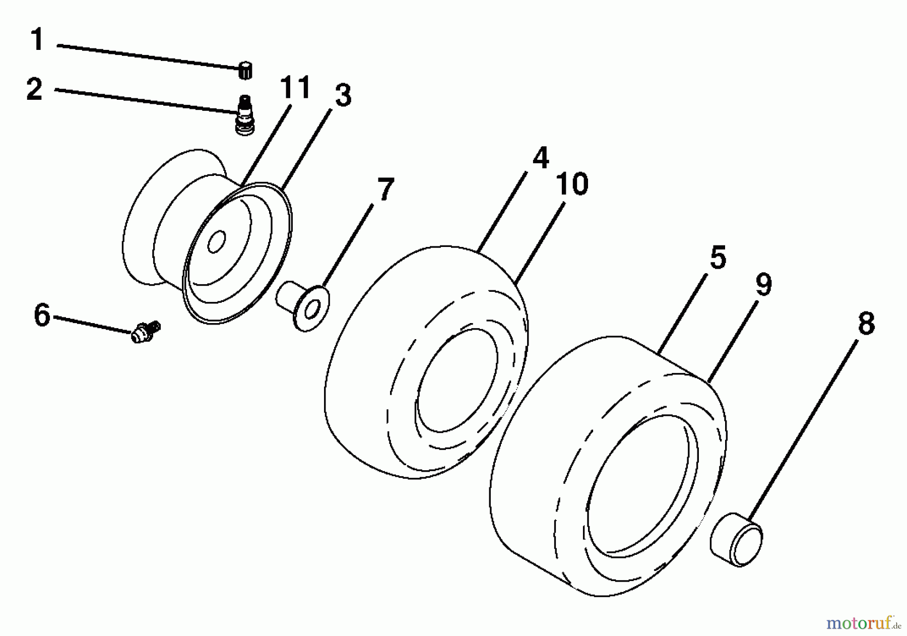 Husqvarna Rasen und Garten Traktoren YTH 2348 (96043003500) - Husqvarna Yard Tractor (2006-11 & After) Wheels And Tires