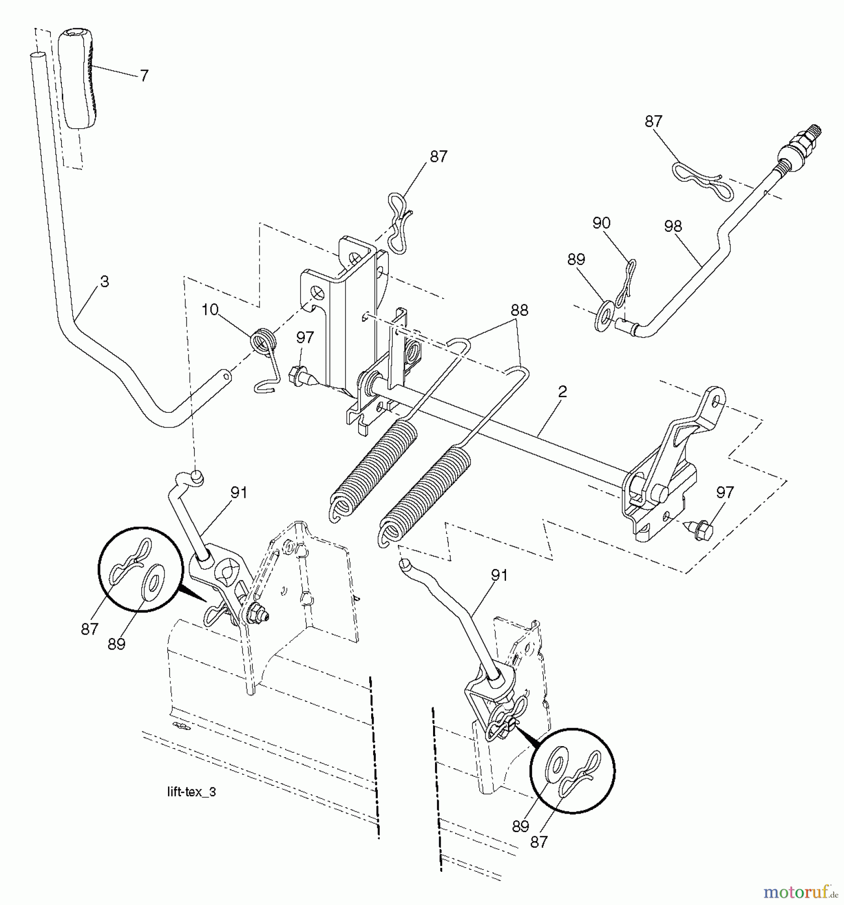 Husqvarna Rasen und Garten Traktoren YTH 24K48 (96048005400) - Husqvarna Yard Tractor (2012-12 & After) MOWER LIFT / DECK LIFT