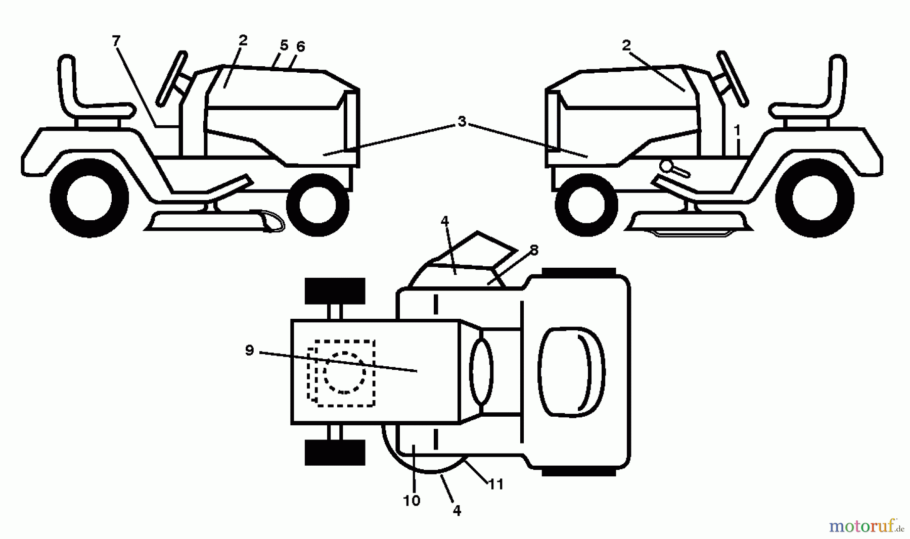 Husqvarna Rasen und Garten Traktoren YTH 24V42LS (96048001302) - Husqvarna Yard Tractor (2012-08 & After) DECALS