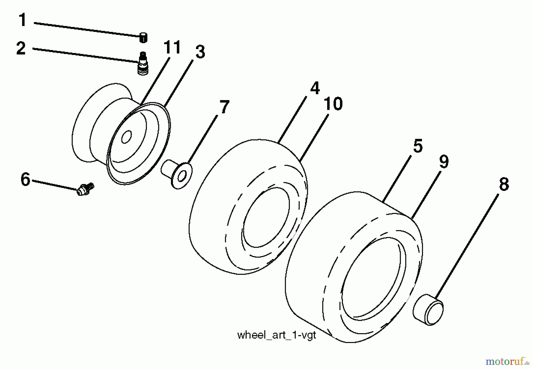 Husqvarna Rasen und Garten Traktoren YTH 24V48LS (96043009800) - Husqvarna Yard Tractor (2009-12 & After) Wheels and Tires