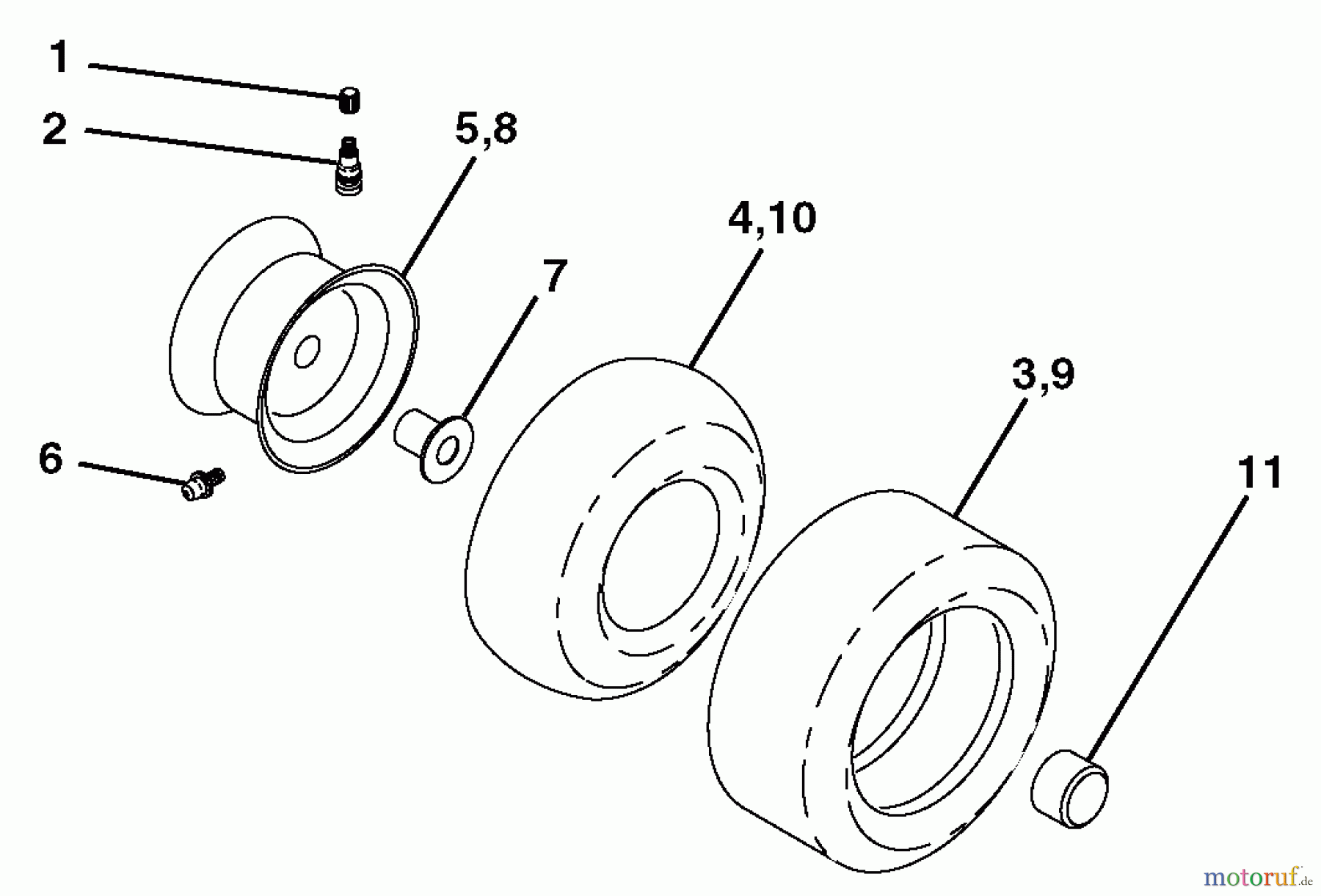  Husqvarna Rasen und Garten Traktoren YTH 2748 (96013001000) - Husqvarna Yard Tractor (2004-12 & After) Wheels And Tires