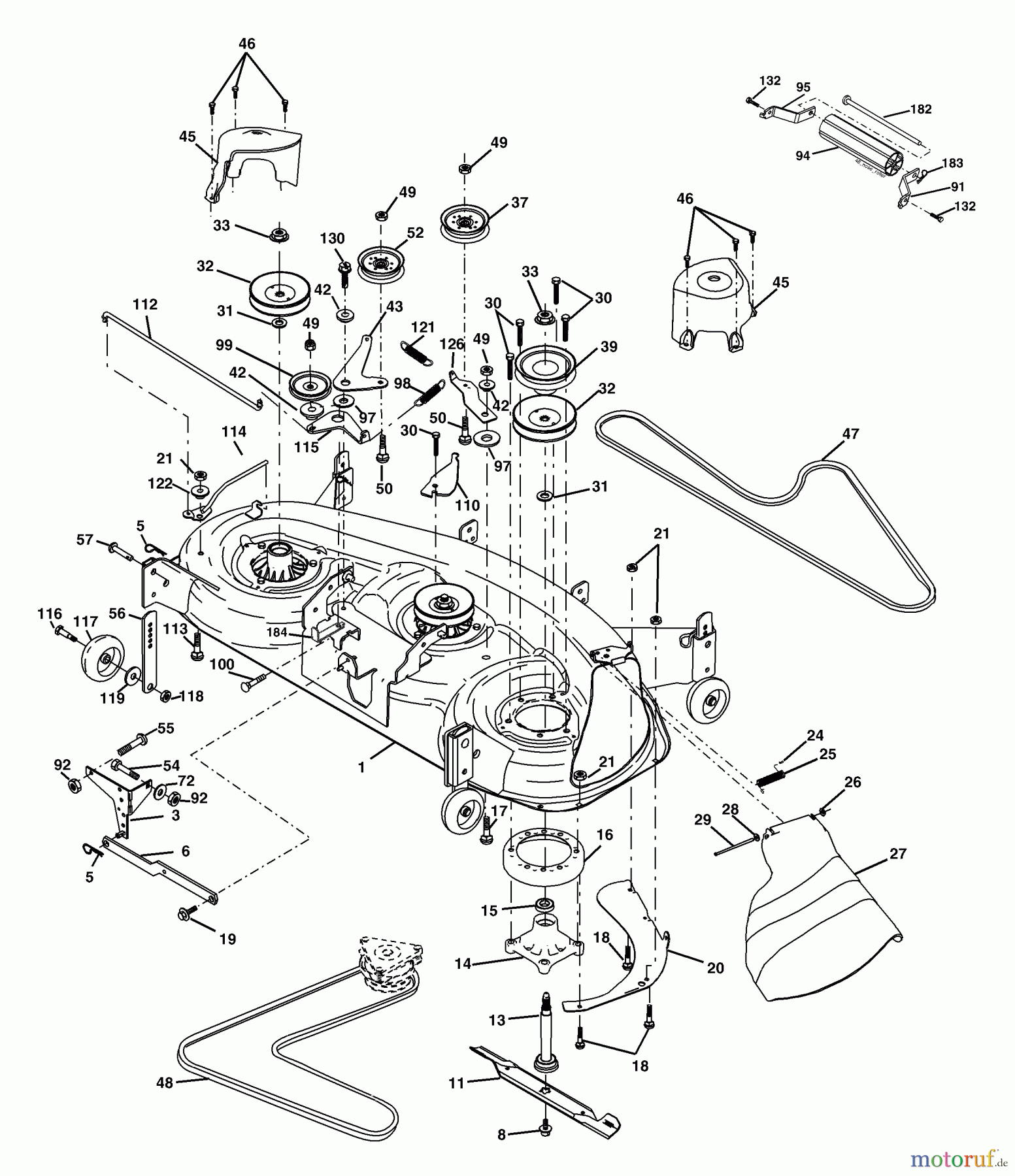  Husqvarna Rasen und Garten Traktoren YTKH 1848XPA (954568489) - Husqvarna Yard Tractor (2003-11 & After) Mower Deck