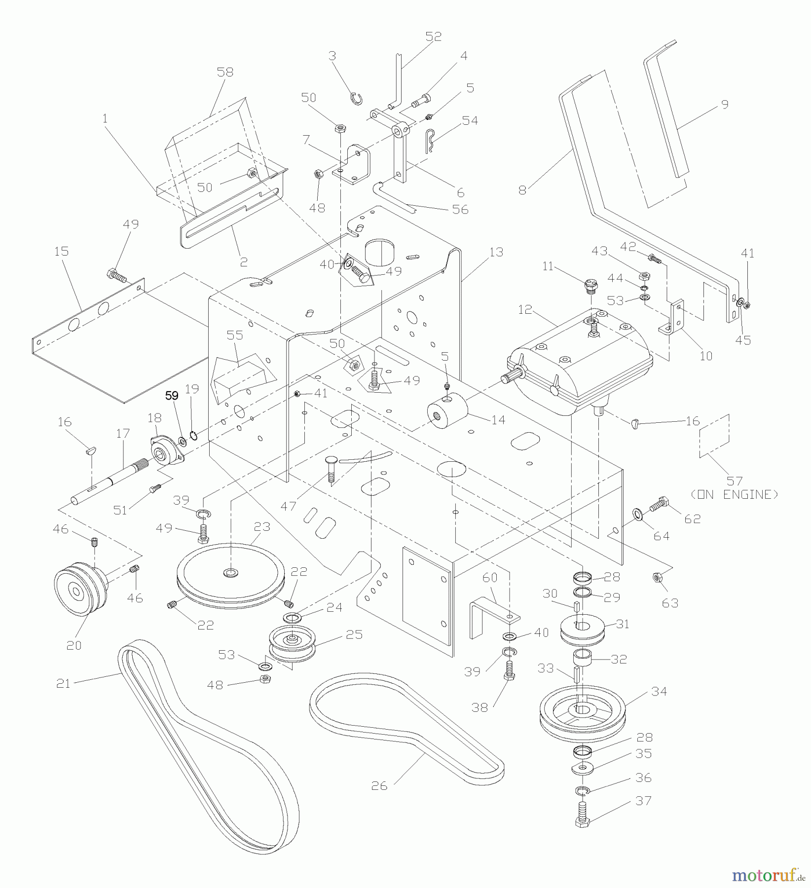  Husqvarna Rasenmäher für Großflächen W 4815 (968999251) - Husqvarna Wide-Area Walk-Behind Mower (2004-11 & After) Transmission & Shifter Assembly