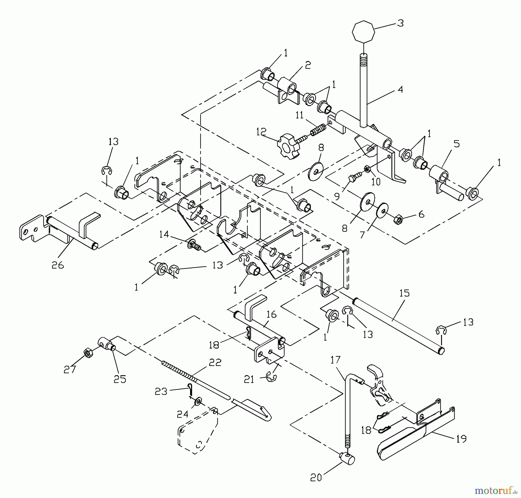  Husqvarna Rasenmäher für Großflächen WH 4817A (968999106) - Husqvarna Wide-Area Walk-Behind Mower (2001-02 & After) Motion Control Assembly