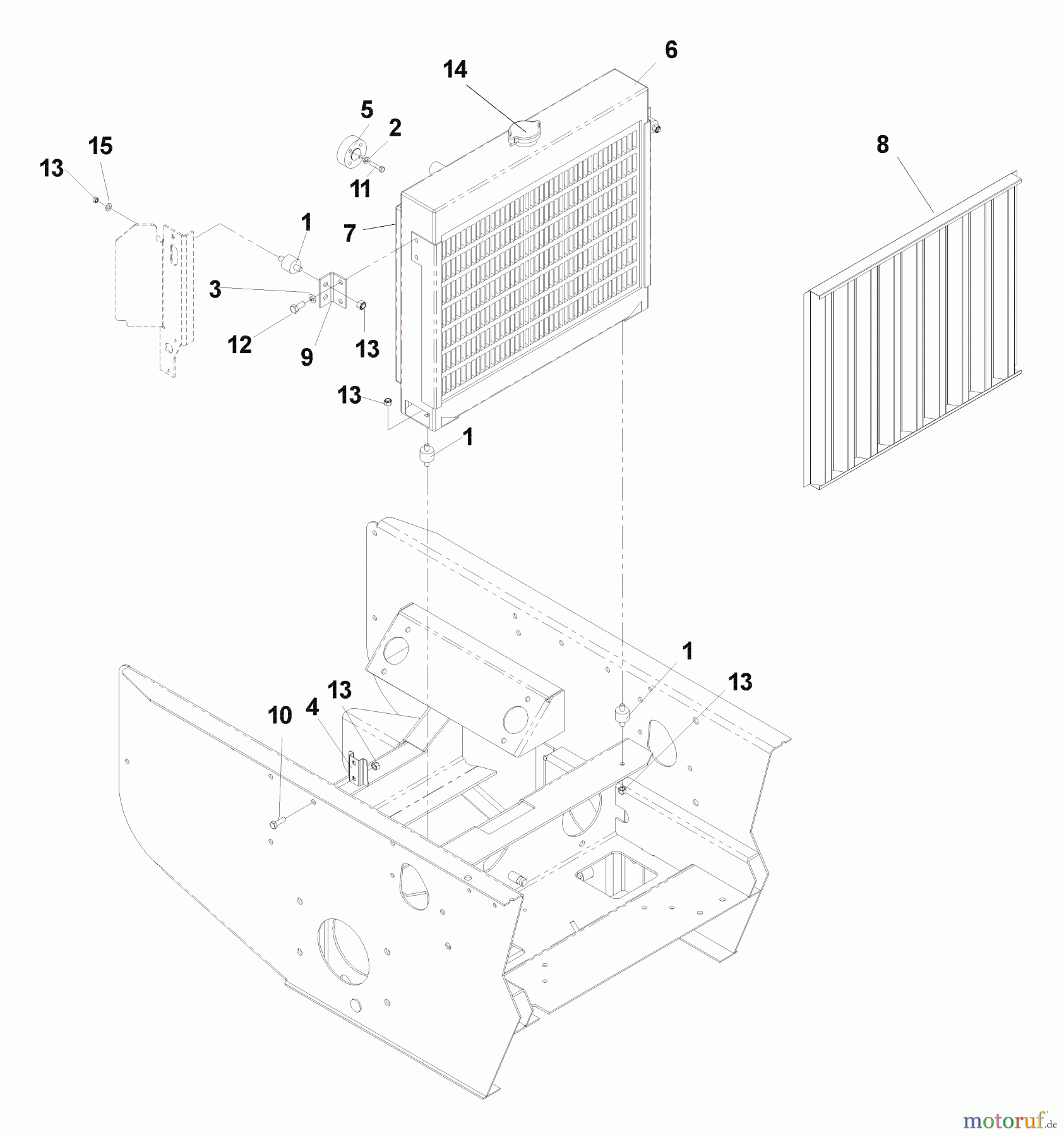  Husqvarna Nullwendekreismäher, Zero-Turn BZ 6127 D (968999218) - Husqvarna Zero-Turn Mower (2004-11 & After) (SN: 033600000 & Up) Radiator 27 H.P.