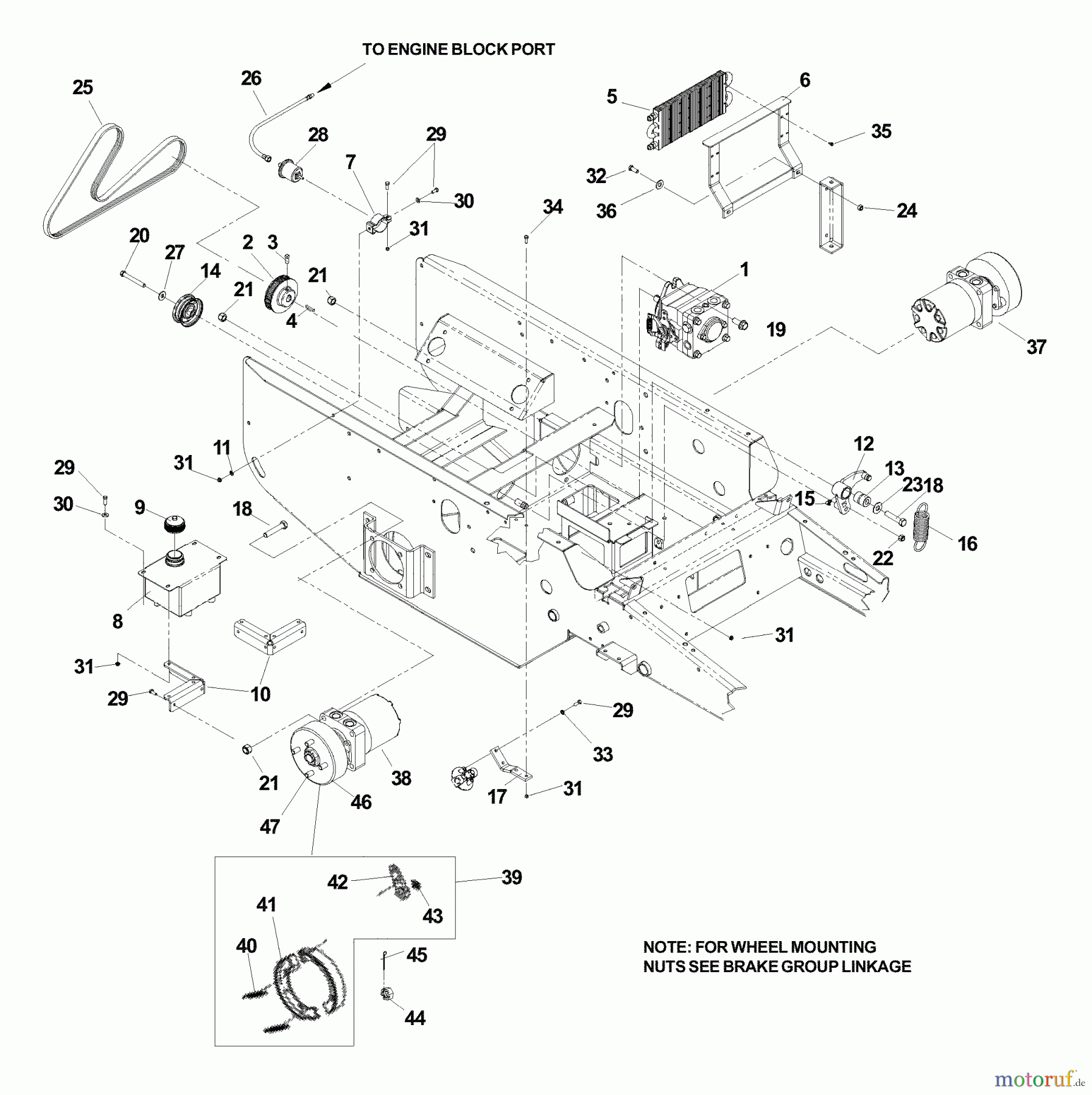  Husqvarna Nullwendekreismäher, Zero-Turn BZ 6127 D (968999262) - Husqvarna Zero-Turn Mower (2005-01 to 2005-07) Hydraulic Assembly