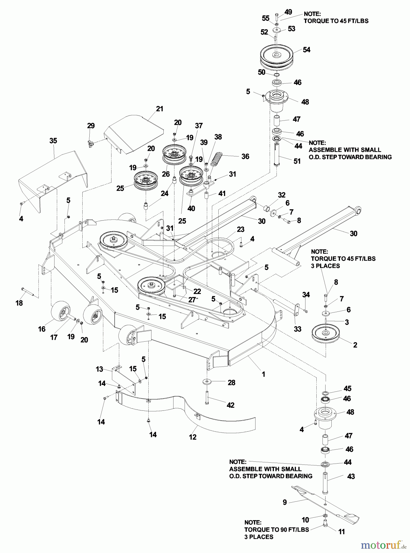  Husqvarna Nullwendekreismäher, Zero-Turn BZ 6134 D (968999214) - Husqvarna Zero-Turn Mower (2003-03 to 2004-10) Deck Assembly 61 Inch