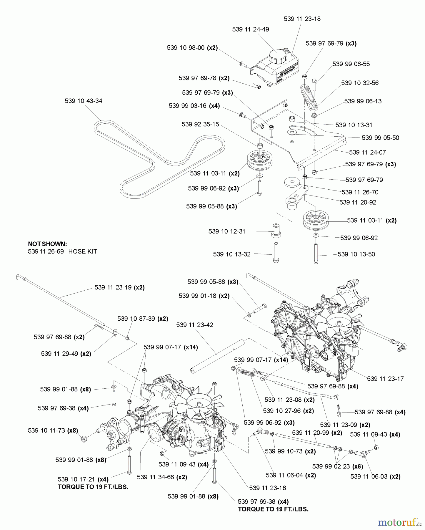  Husqvarna Nullwendekreismäher, Zero-Turn EZ 4822 BI (968999374) - Husqvarna Zero-Turn Mower (2006-02 & After) Hydraulic Assembly