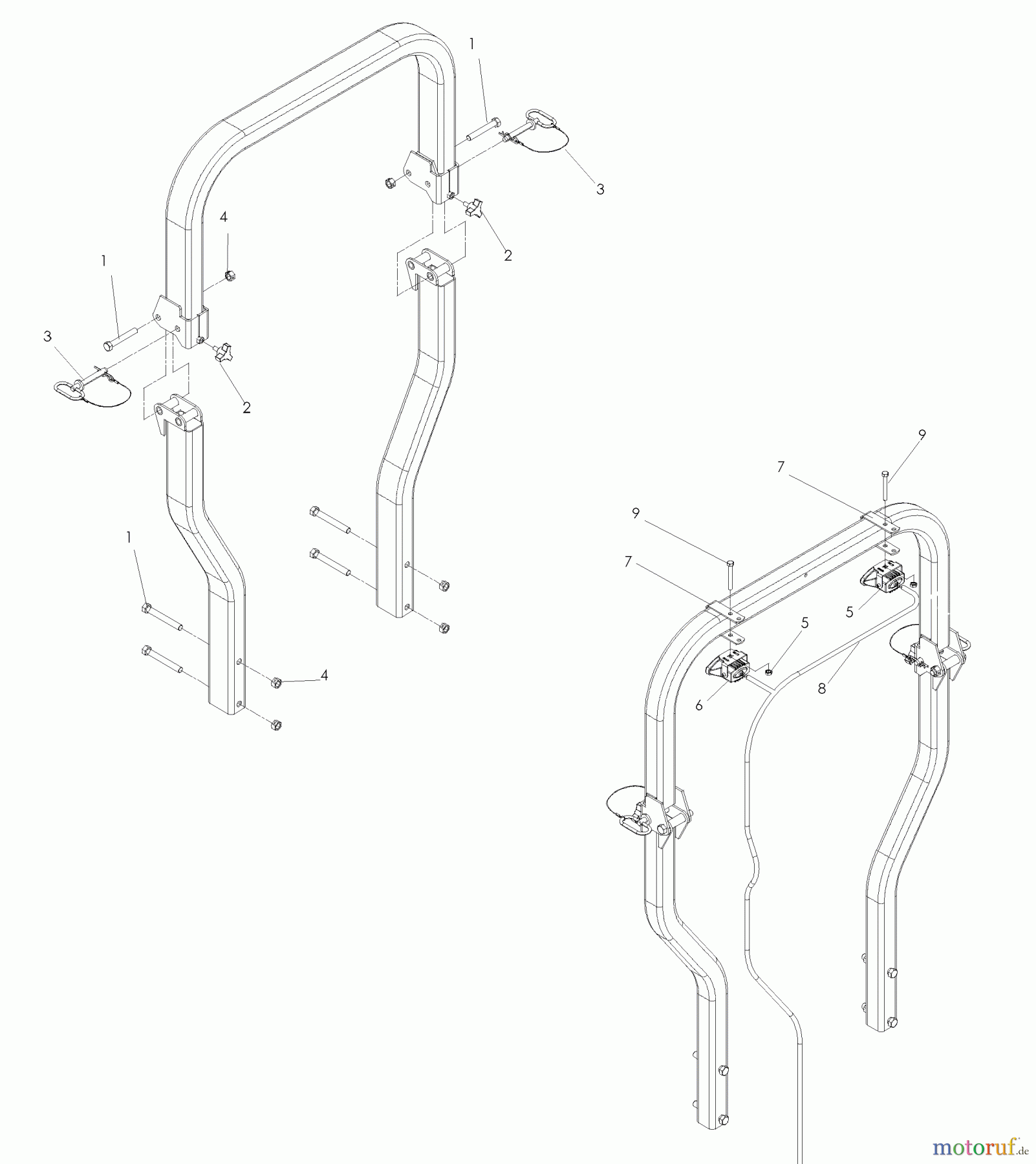  Husqvarna Nullwendekreismäher, Zero-Turn iZ 4217 C (968999750) - Husqvarna Zero-Turn Mower (2007-09 & After) Protection Frame