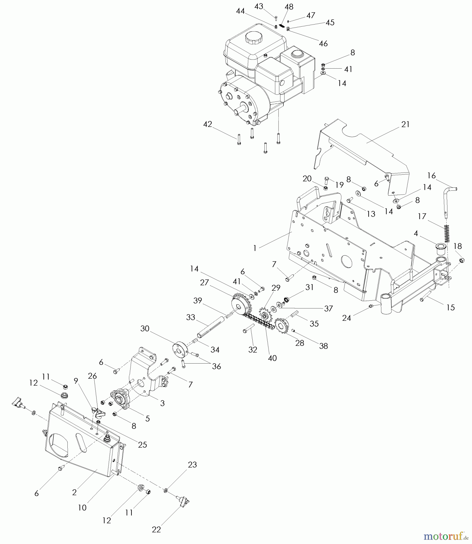 Husqvarna Kantenschneider BE 550 - Husqvarna Bed Edger (2008-07 & After) Chassis, Engine