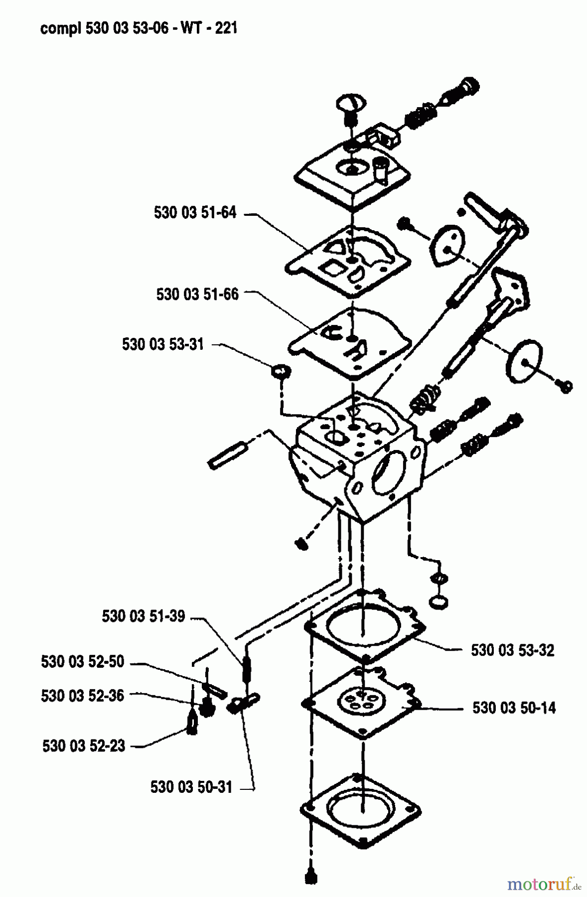  Husqvarna Heckenscheren 18 H - Husqvarna Hedge Trimmer (1992-03 to 1994-03) Carburetor Parts