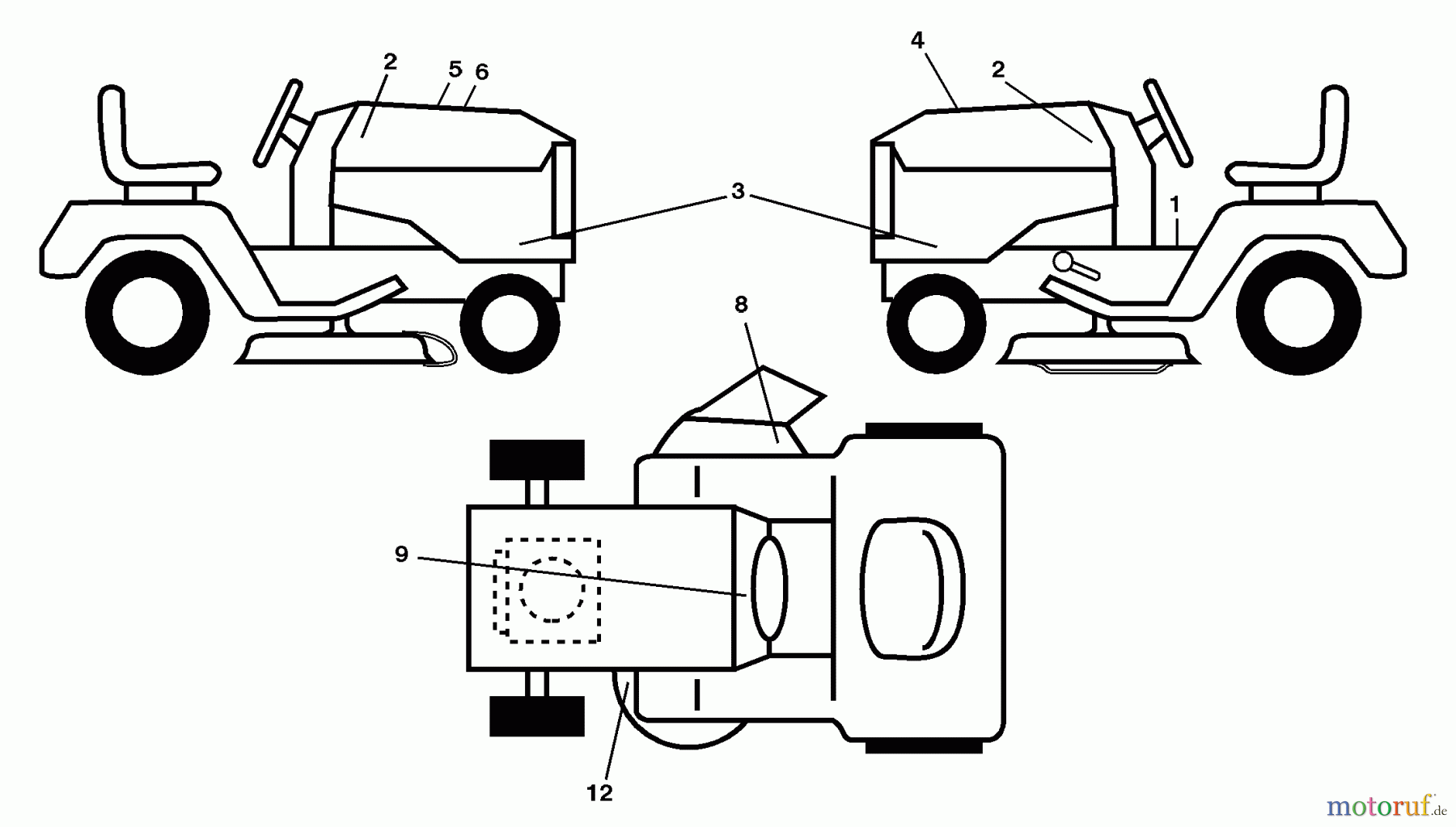  Husqvarna Rasen und Garten Traktoren 2348LS (96043004900) - Husqvarna Lawn Tractor (2008-03 & After) (California) Decals