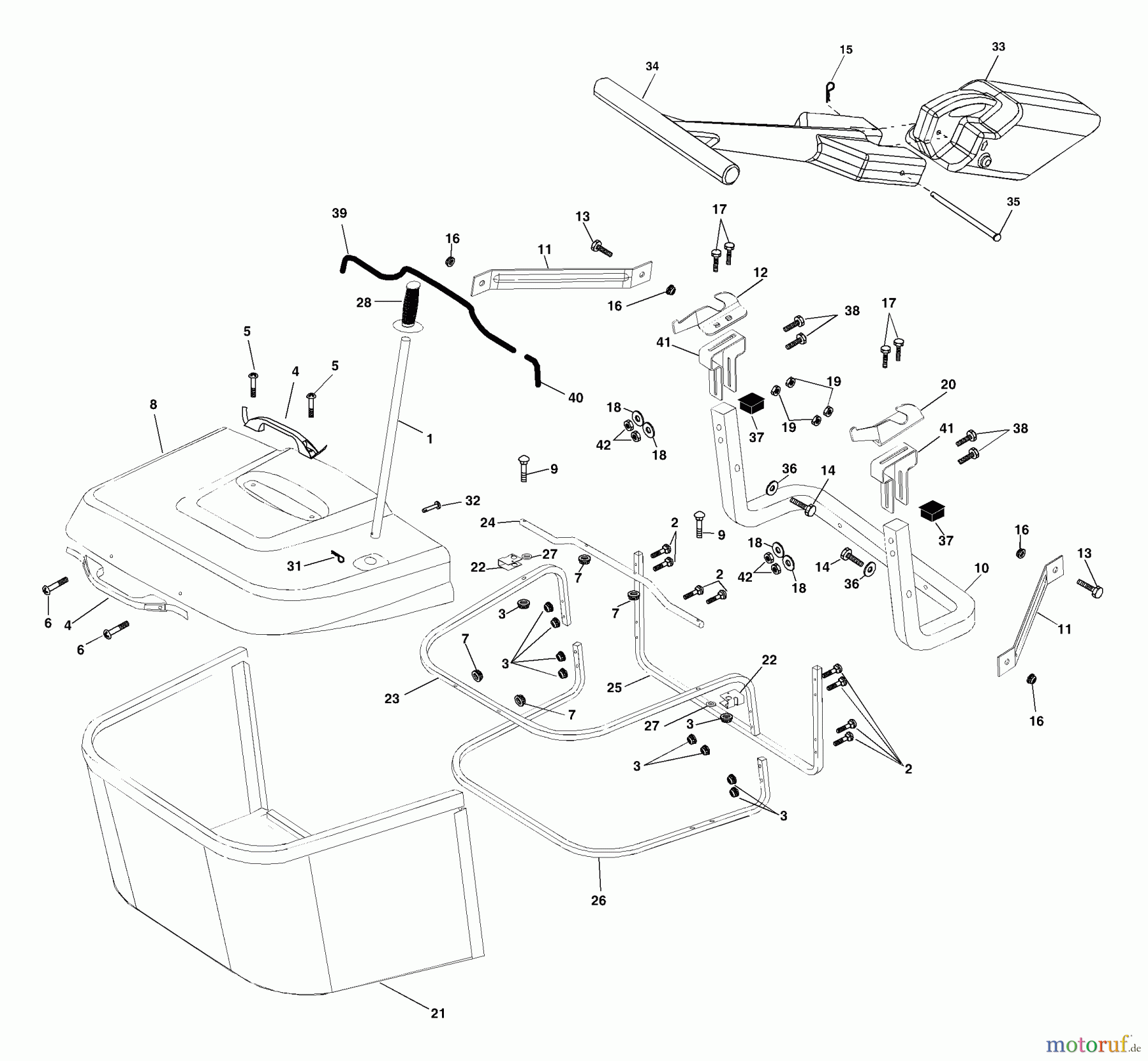  Husqvarna Rasen und Garten Traktoren CT 130 (954170017) (HECT130D) - Husqvarna Lawn Tractor (2001-08 & After) Bagger