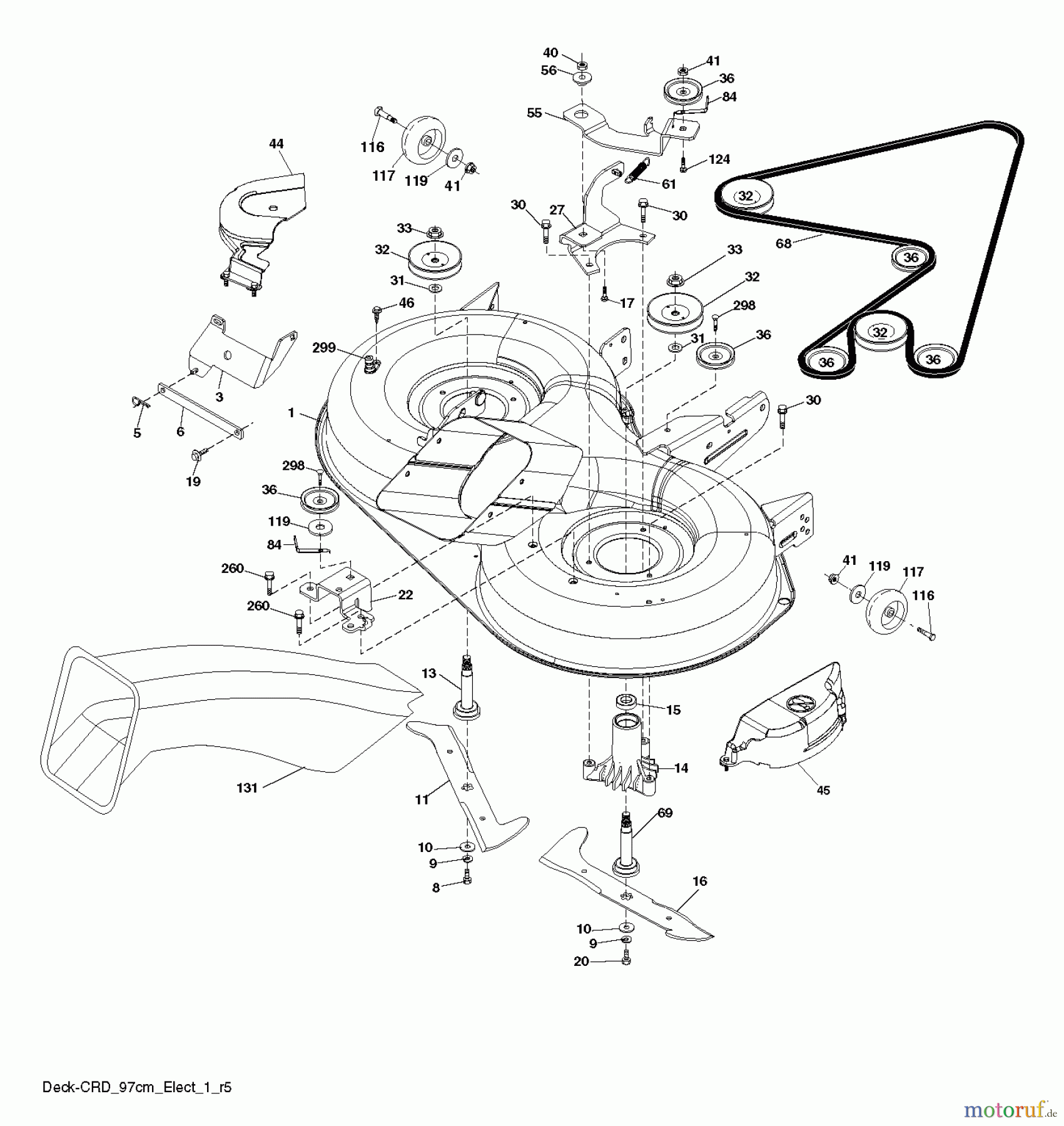 Husqvarna Rasen und Garten Traktoren CTH 2038 (96061030403) - Husqvarna Lawn Tractor (2011-06 & After) MOWER DECK / CUTTING DECK
