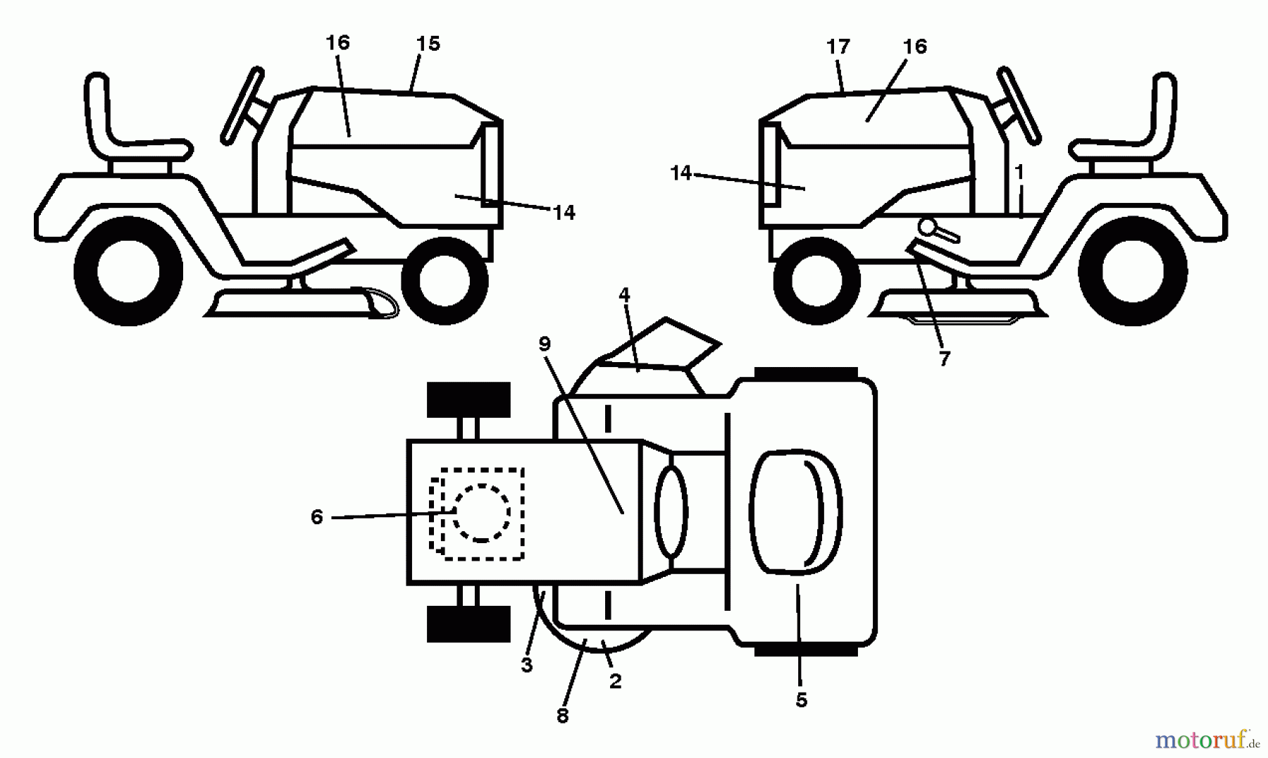  Husqvarna Rasen und Garten Traktoren GT 48XLS (96043015800) - Husqvarna Garden Tractor (2012-10 & After) DECALS