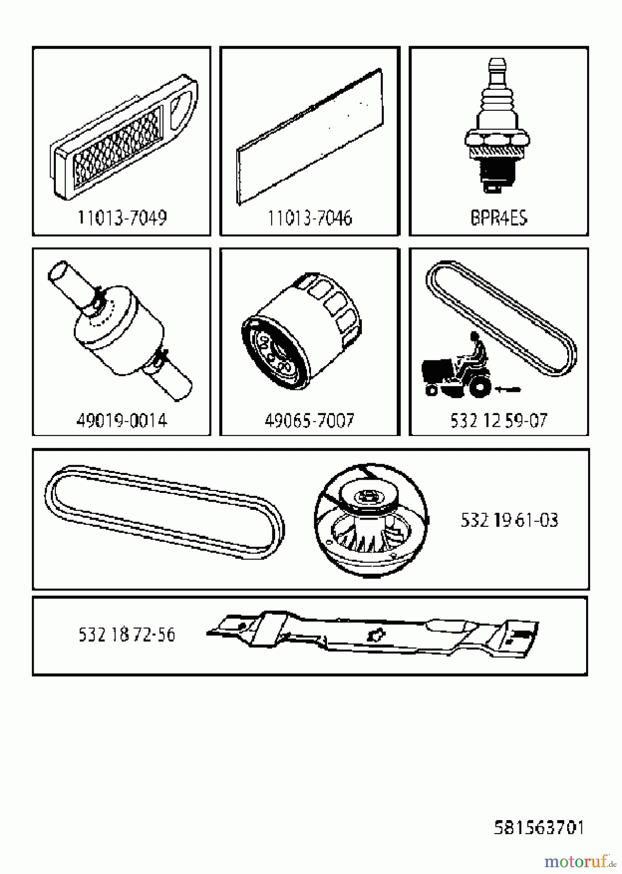  Husqvarna Rasen und Garten Traktoren GTH 264T (96041031100) - Husqvarna Garden Tractor (2012-10 & After) ACCESSORIES