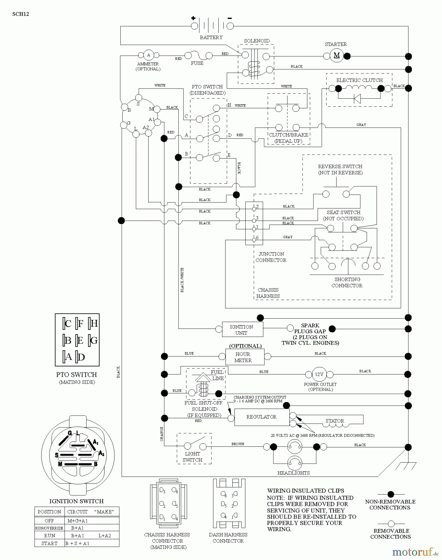 Husqvarna Rasen und Garten Traktoren LGT 2654 (96045003800) - Husqvarna Lawn Tractor (2011-09 & After) SCHEMATIC