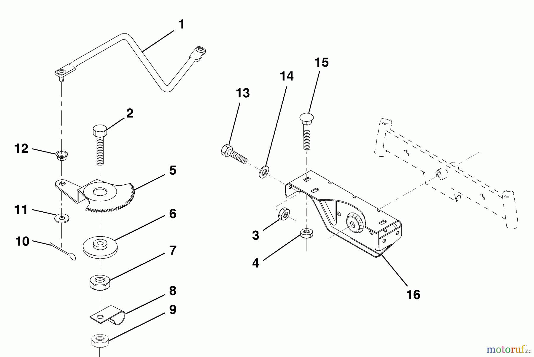  Husqvarna Rasen und Garten Traktoren LR 121 (954140001B) - Husqvarna Lawn Tractor (1998-02 & After) Sector Gear/Axle Support