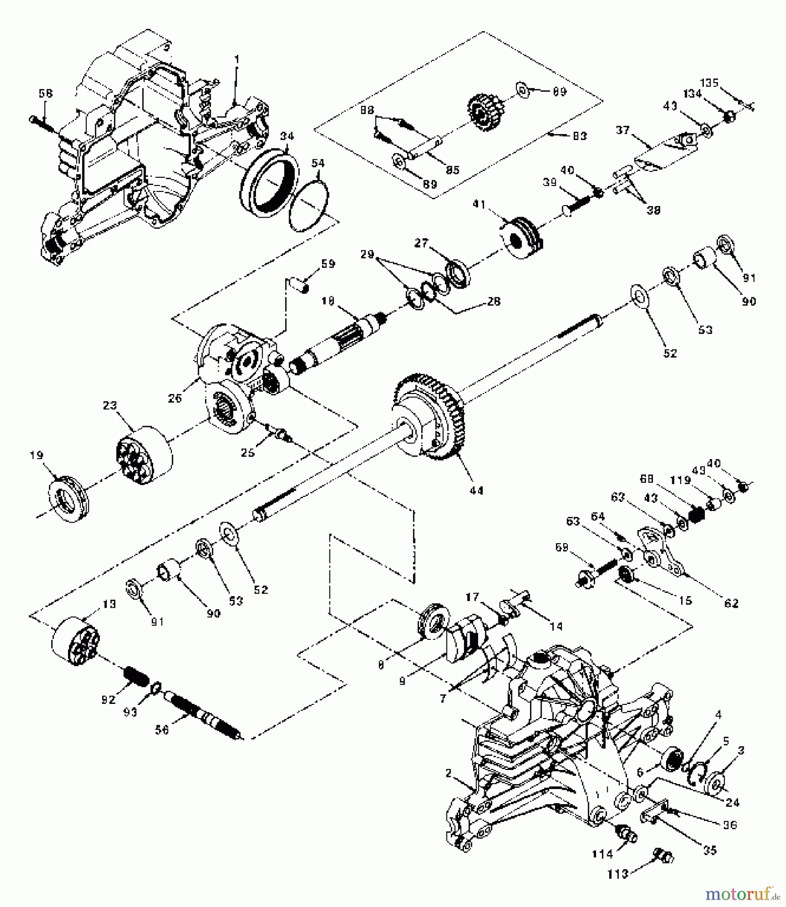  Husqvarna Rasen und Garten Traktoren LTH 140 (954001192A) - Husqvarna Lawn Tractor (1995-01 & After) Hydro-Gear Transaxle