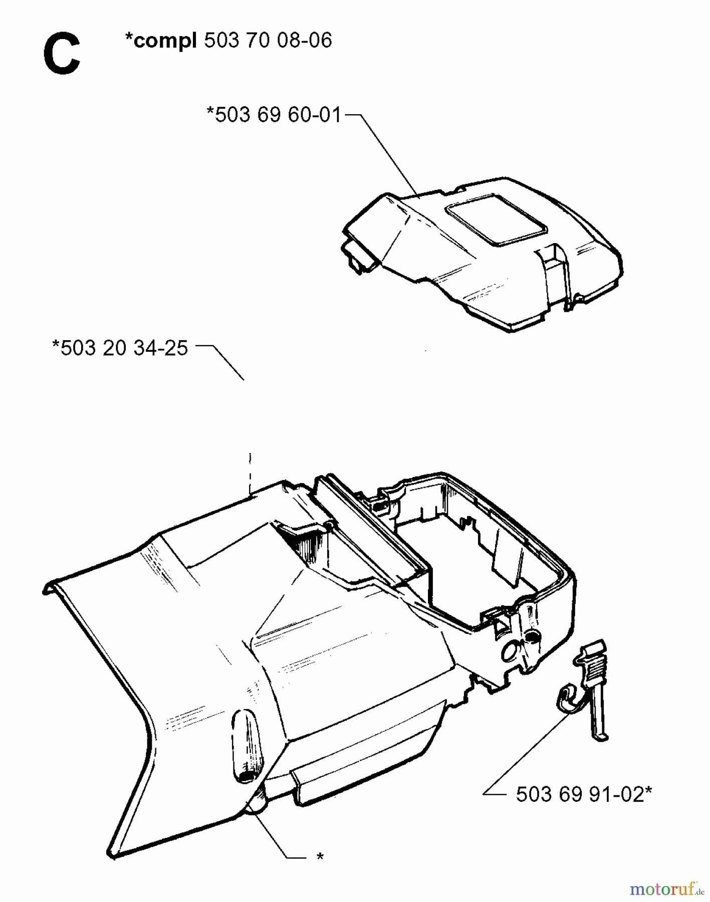  Jonsered Motorsägen 2071 EPA - Jonsered Chainsaw (1999-03) CYLINDER COVER