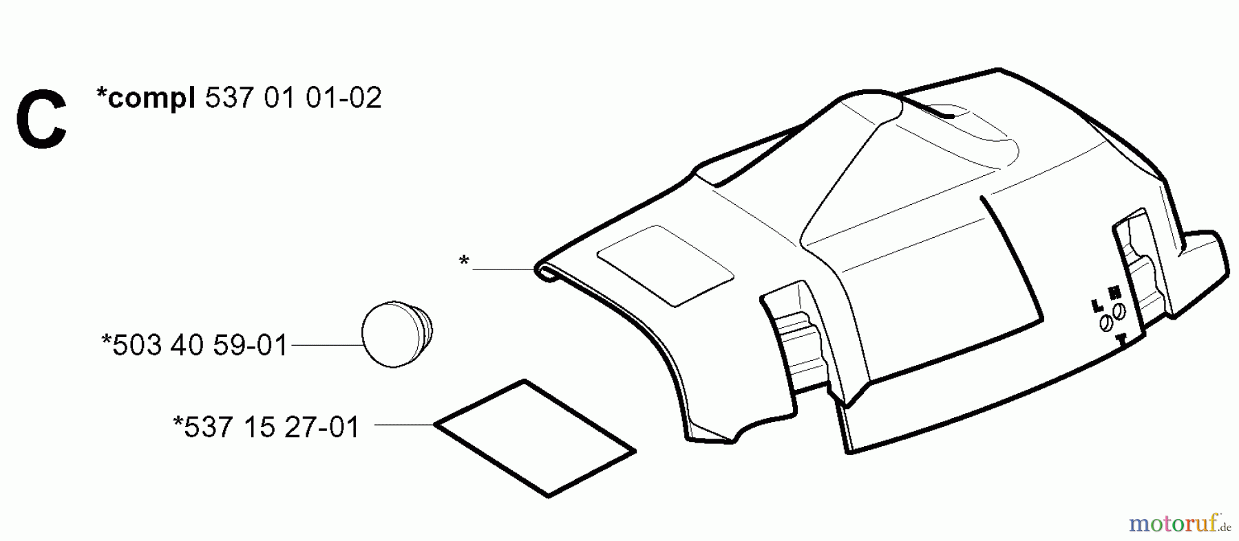  Jonsered Motorsägen CS2156 - Jonsered Chainsaw (2004-05) CYLINDER COVER