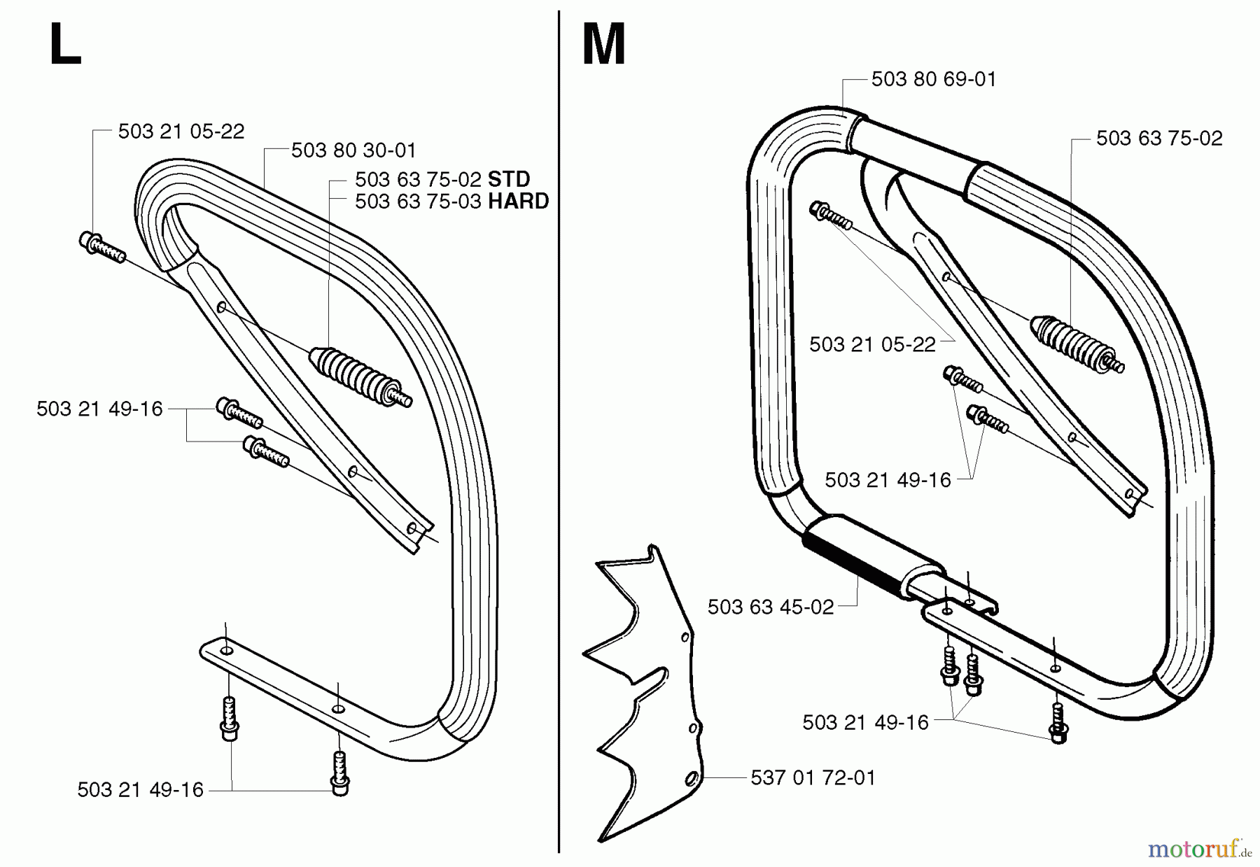  Jonsered Motorsägen CS2171 - Jonsered Chainsaw (2003-05) HANDLE #1