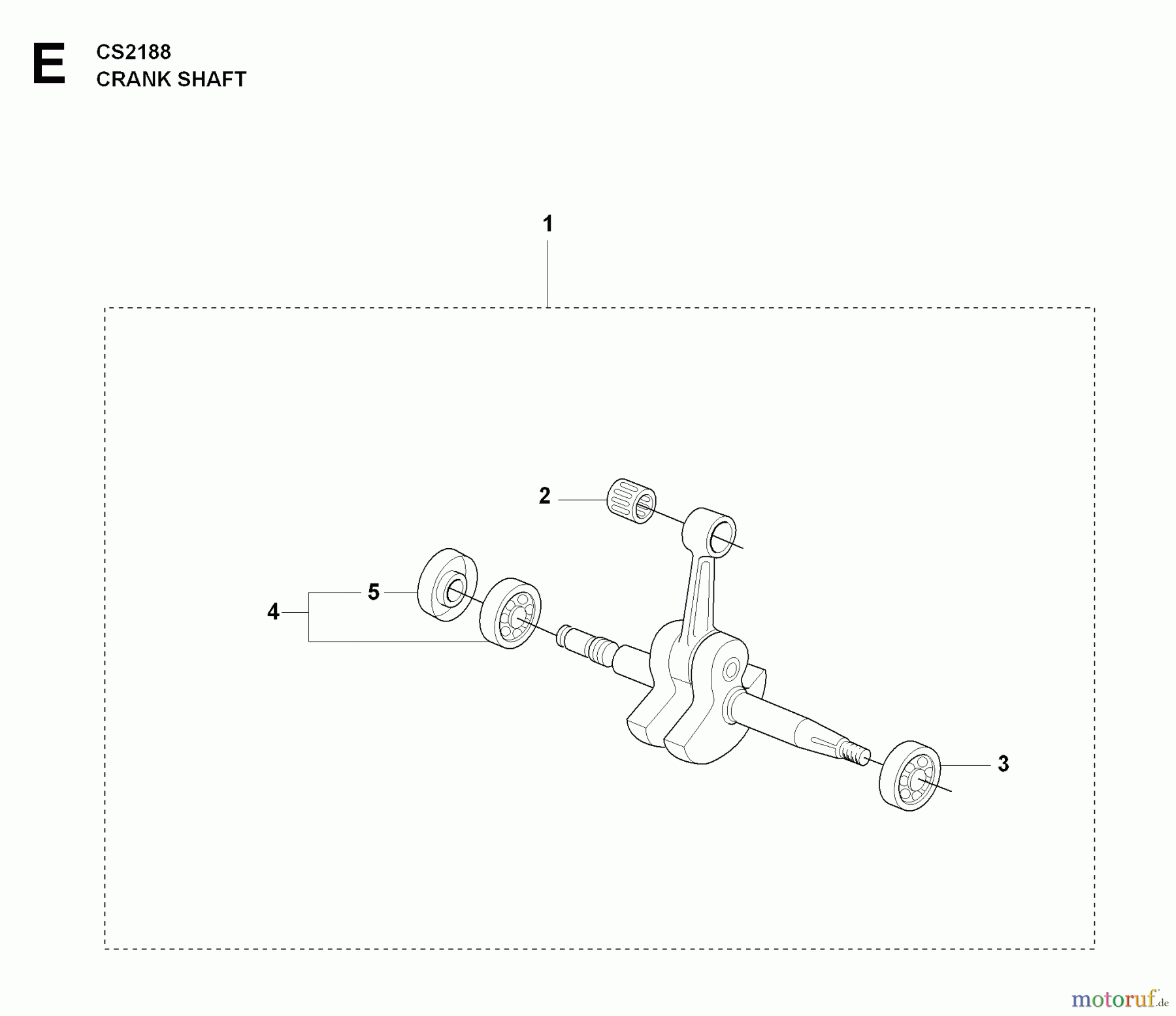  Jonsered Motorsägen CS2188 EPA - Jonsered Chainsaw (2009-05) CRANKSHAFT