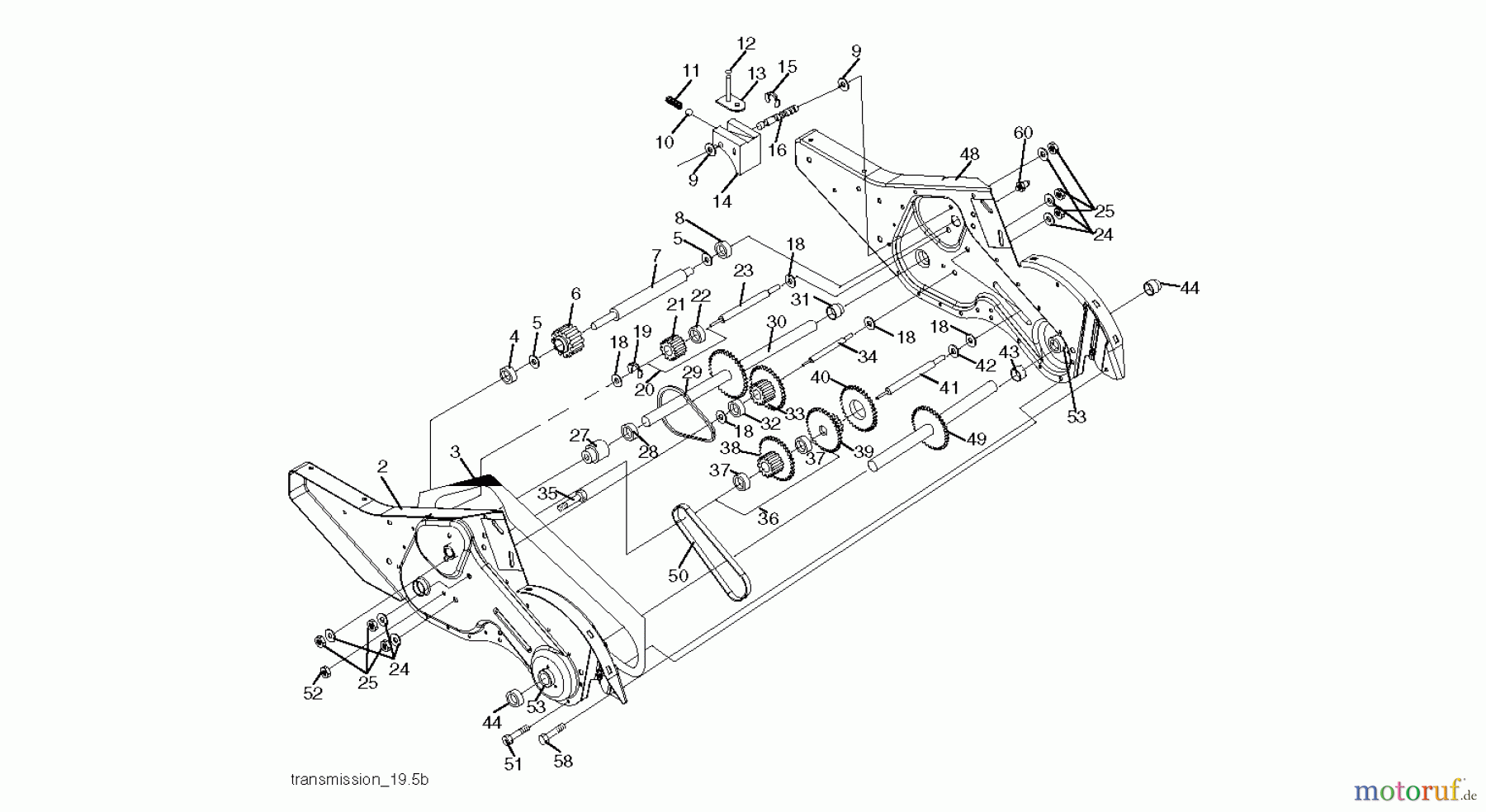 Jonsered Motorhacken / Kultivierer CT2105R (96091000105) - Jonsered Cultivator (2009-01) TRANSMISSION