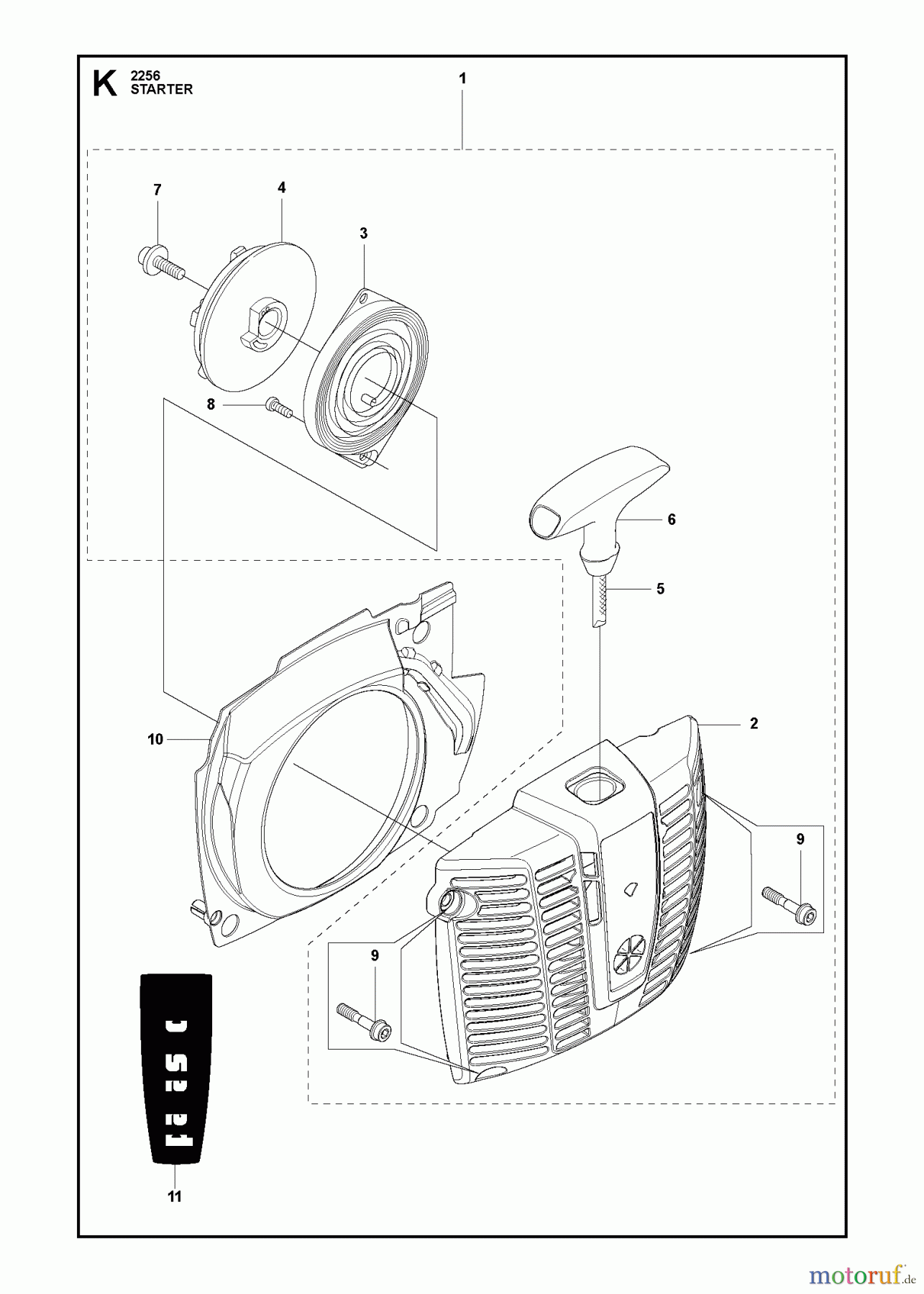  Jonsered Motorsensen, Trimmer FC2256W - Jonsered String/Brush Trimmer (2011-01) STARTER