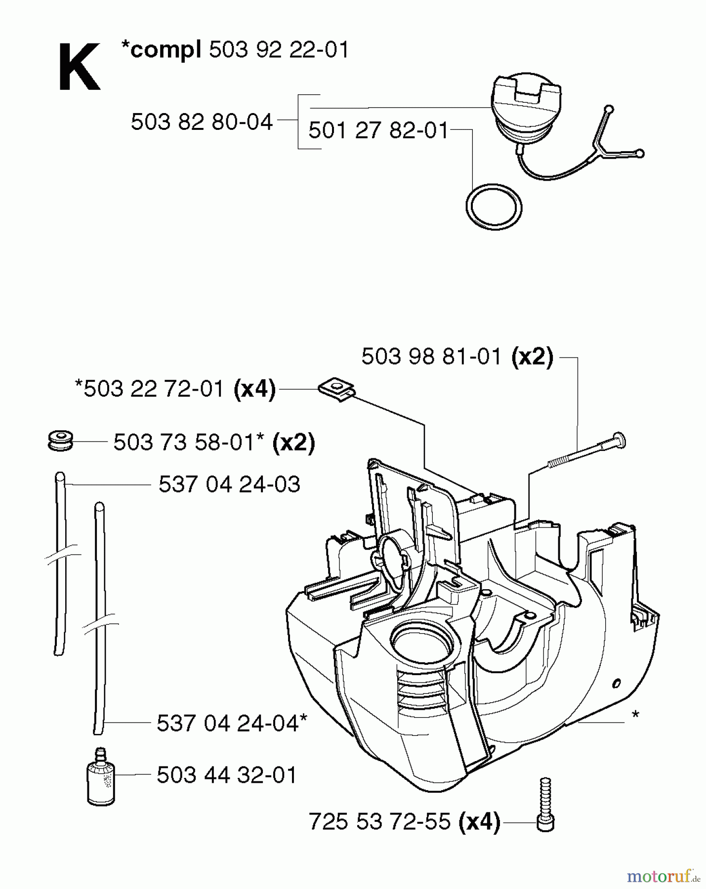 Jonsered Motorsensen, Trimmer GR2036 - Jonsered String/Brush Trimmer (2002-08) CRANKCASE