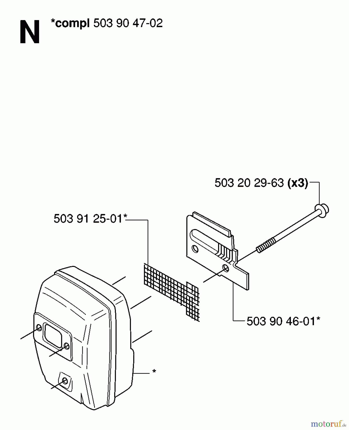  Jonsered Motorsensen, Trimmer GR2036 - Jonsered String/Brush Trimmer (2006-10) MUFFLER