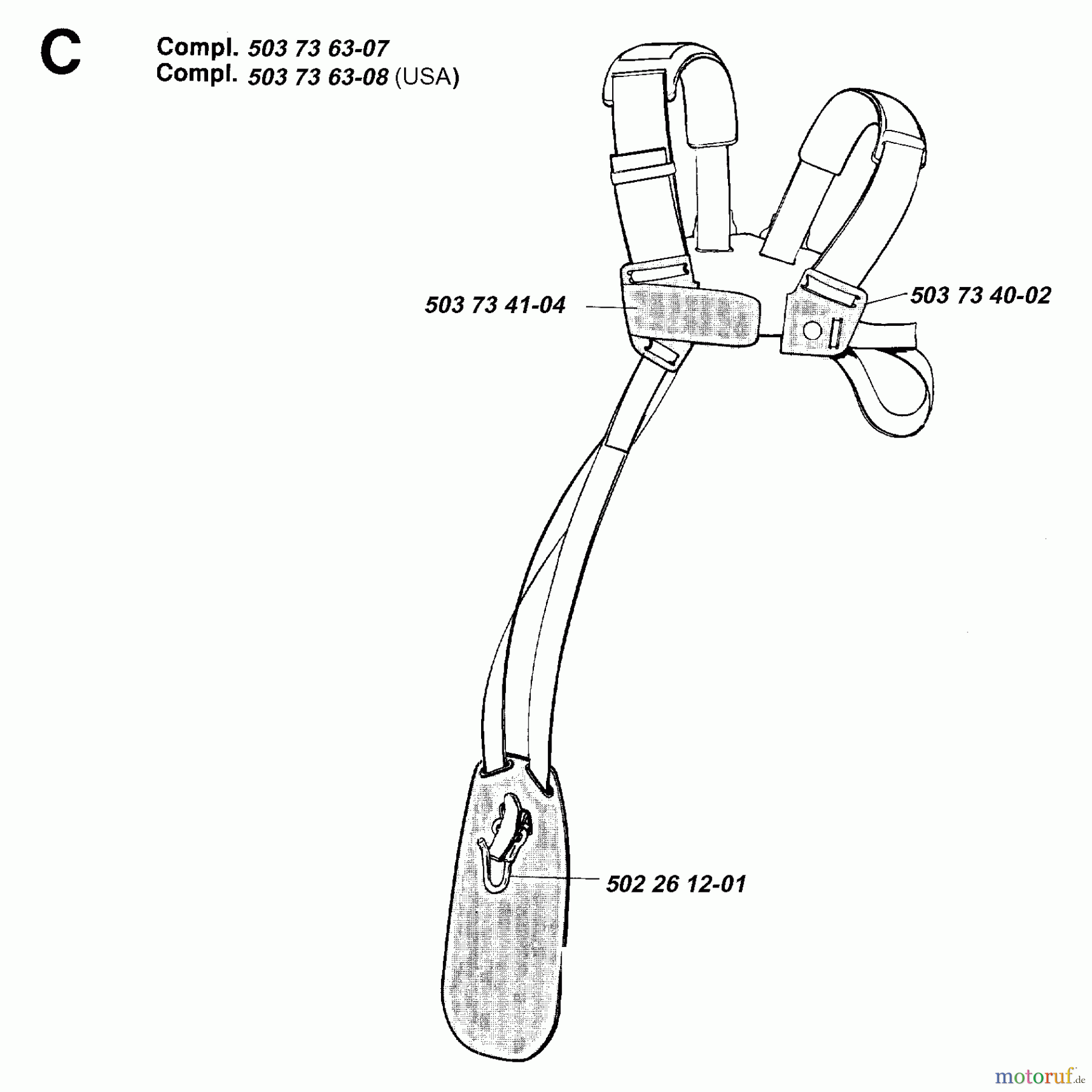  Jonsered Motorsensen, Trimmer GR32 - Jonsered String/Brush Trimmer (1994-02) HARNESS