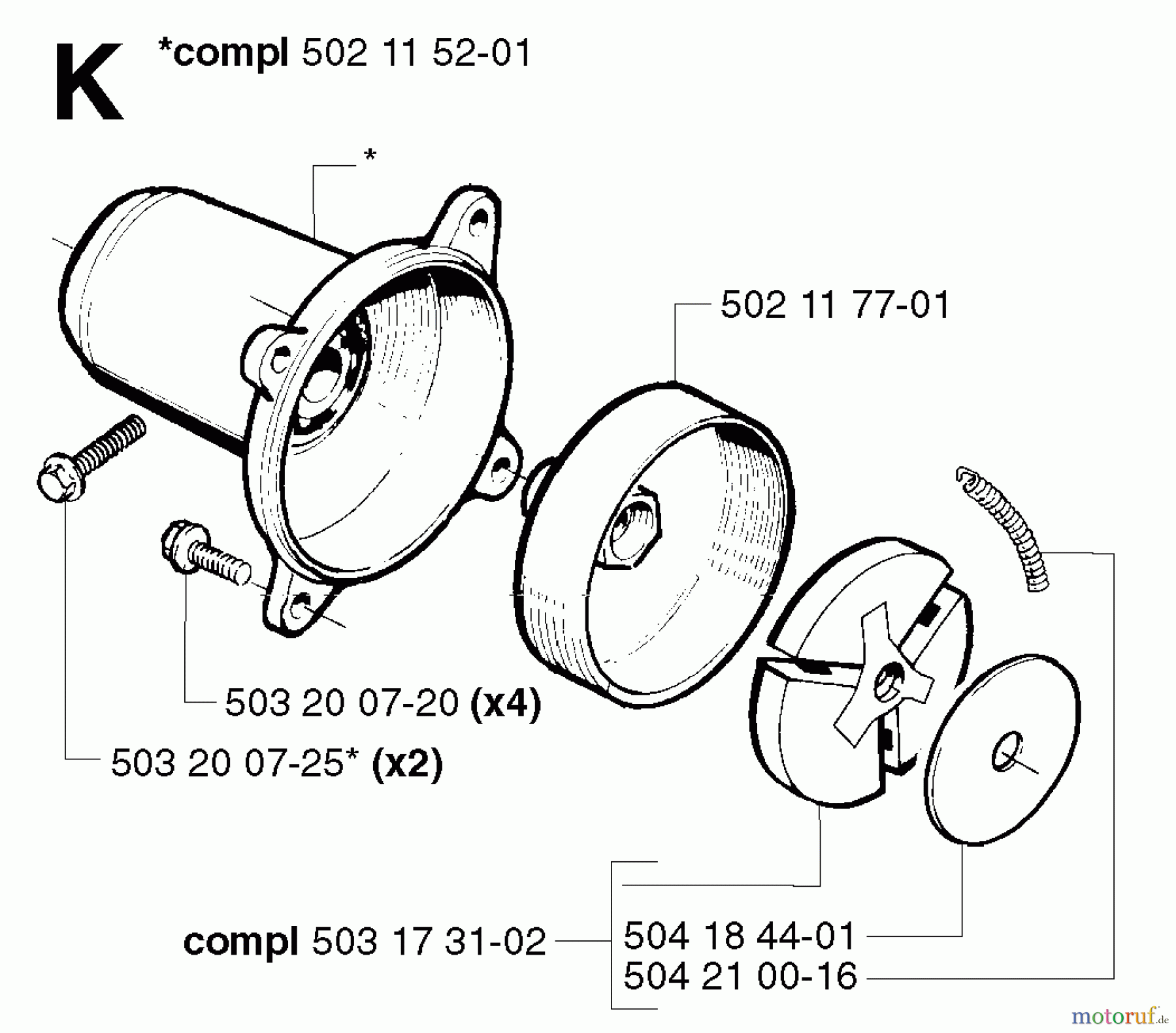  Jonsered Motorsensen, Trimmer RS44 - Jonsered String/Brush Trimmer (2002-08) CLUTCH