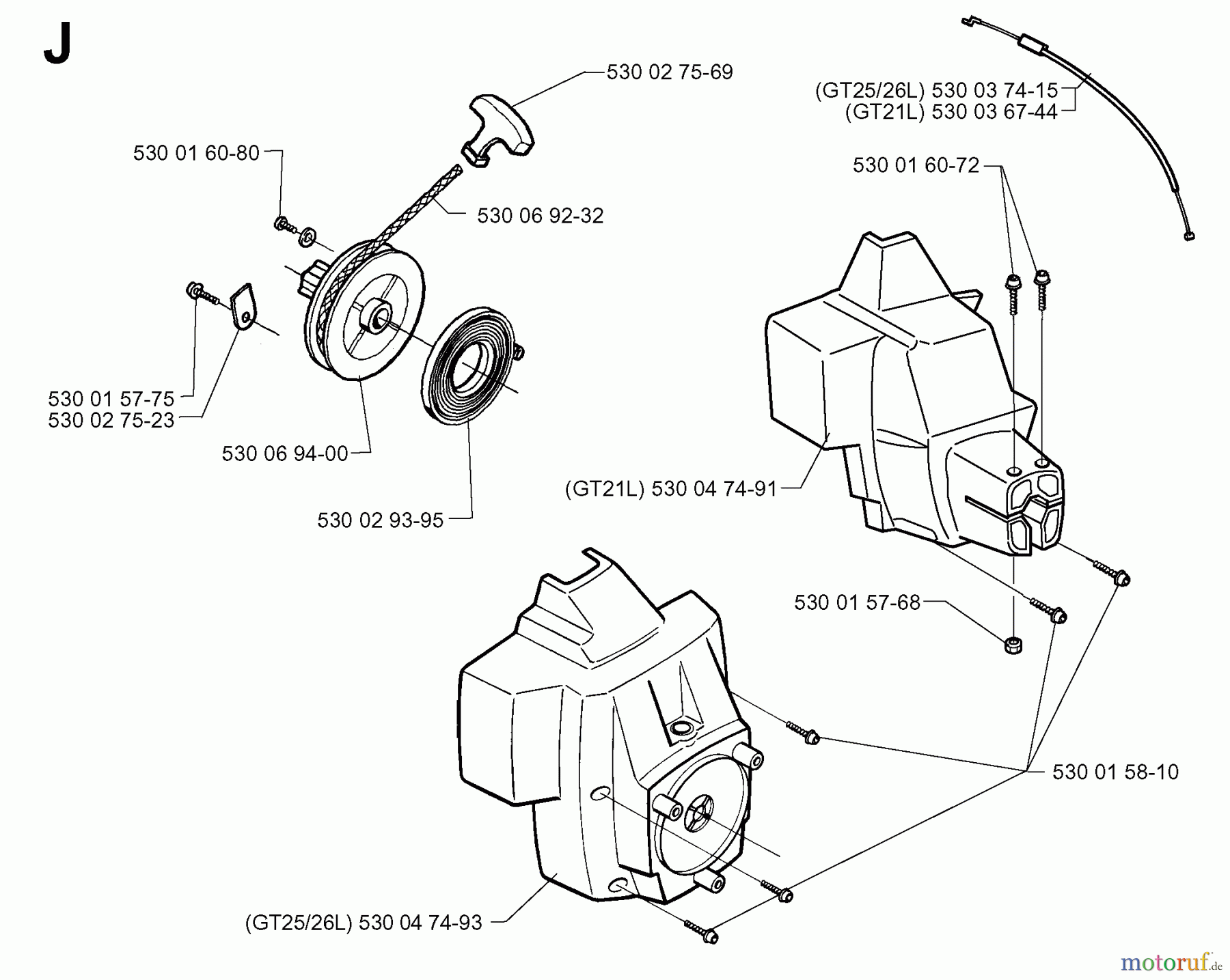  Jonsered Motorsensen, Trimmer GT26 - Jonsered String/Brush Trimmer (1997-05) CLUTCH COVER