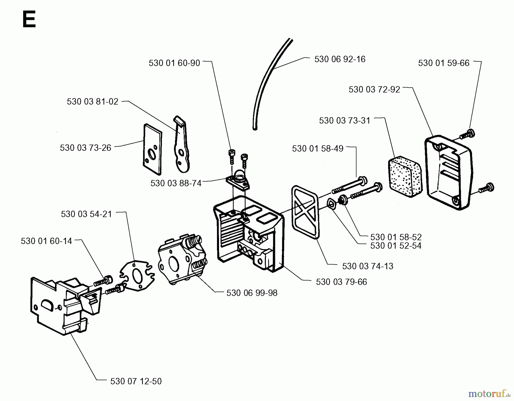 Jonsered Motorsensen, Trimmer GT26D - Jonsered String/Brush Trimmer (1999-05) CARBURETOR AIR FILTER