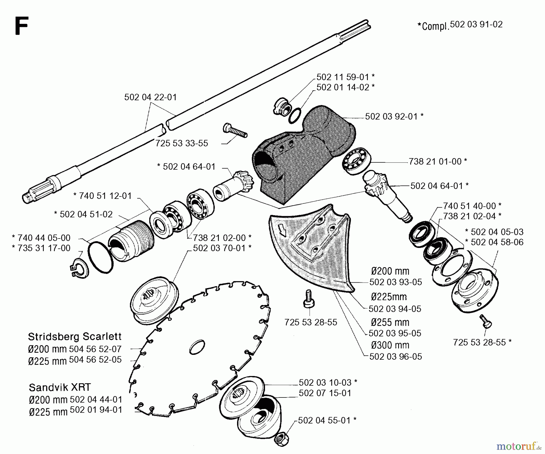 Jonsered Motorsensen, Trimmer RS40 - Jonsered String/Brush Trimmer (1990-02) BEVEL GEAR SHAFT