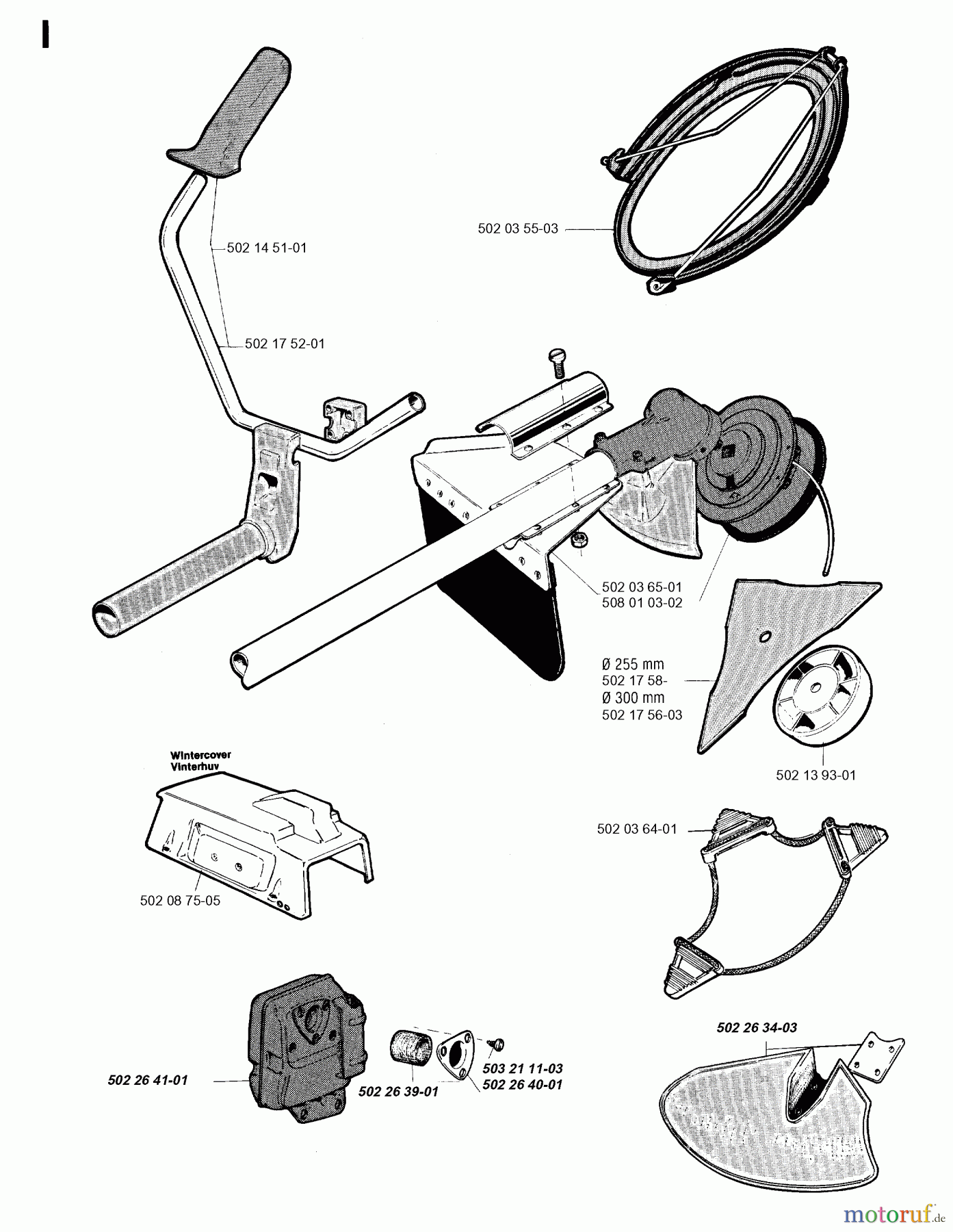 Jonsered Motorsensen, Trimmer RS51 - Jonsered String/Brush Trimmer (1991-09) ACCESSORIES #2